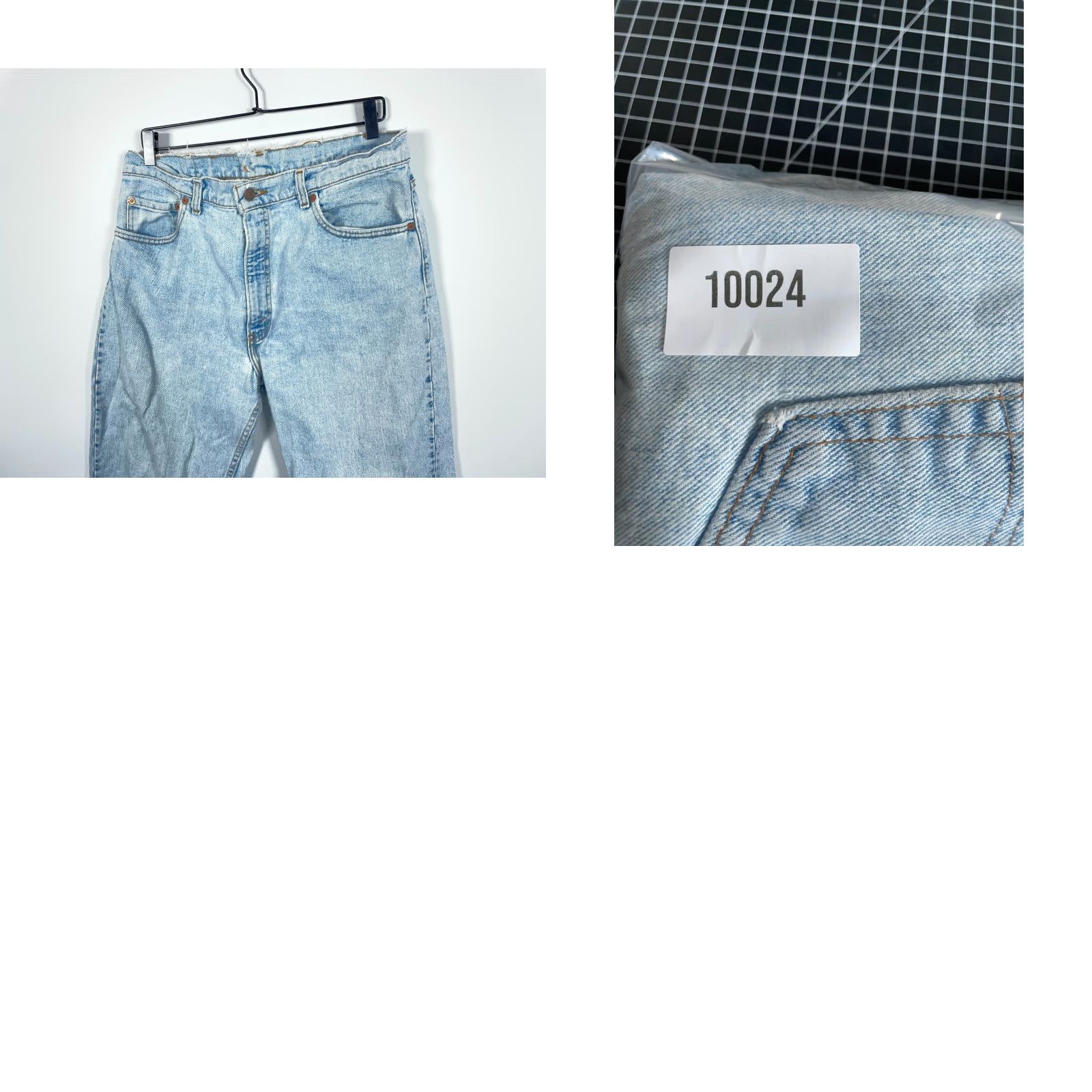 Levi's VINTAGE Levi's 550 Jeans Mens 34 x 31 Light Blue Denim 90s Distressed Straight 5-Pocket Zip Fly USA Made Size US 34 / EU 50 - 10 Thumbnail