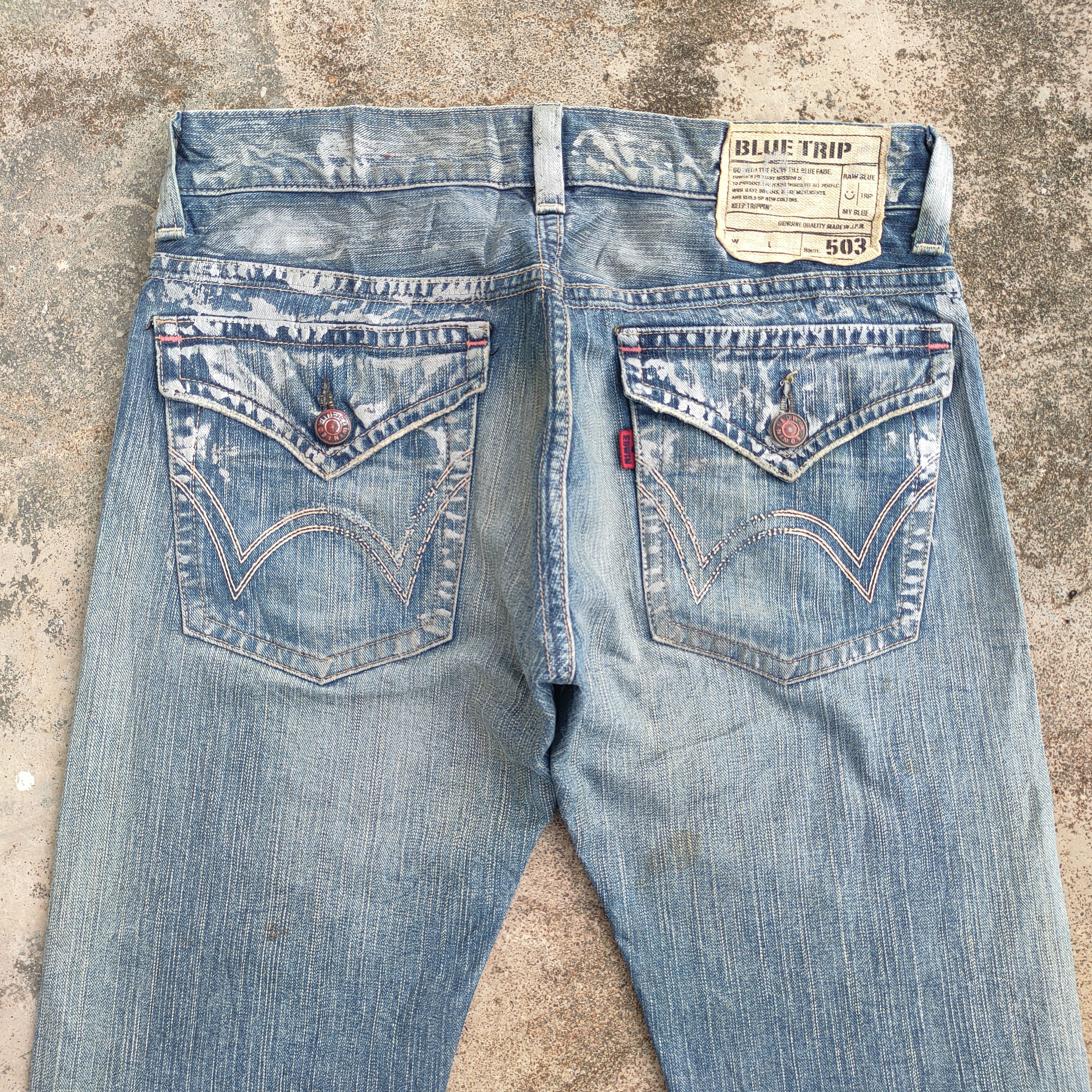 Edwin FLARE VINTAGE EDWIN BOOTCUT RIPPED DENIM JEANS PANTS Size US 35 - 11 Thumbnail