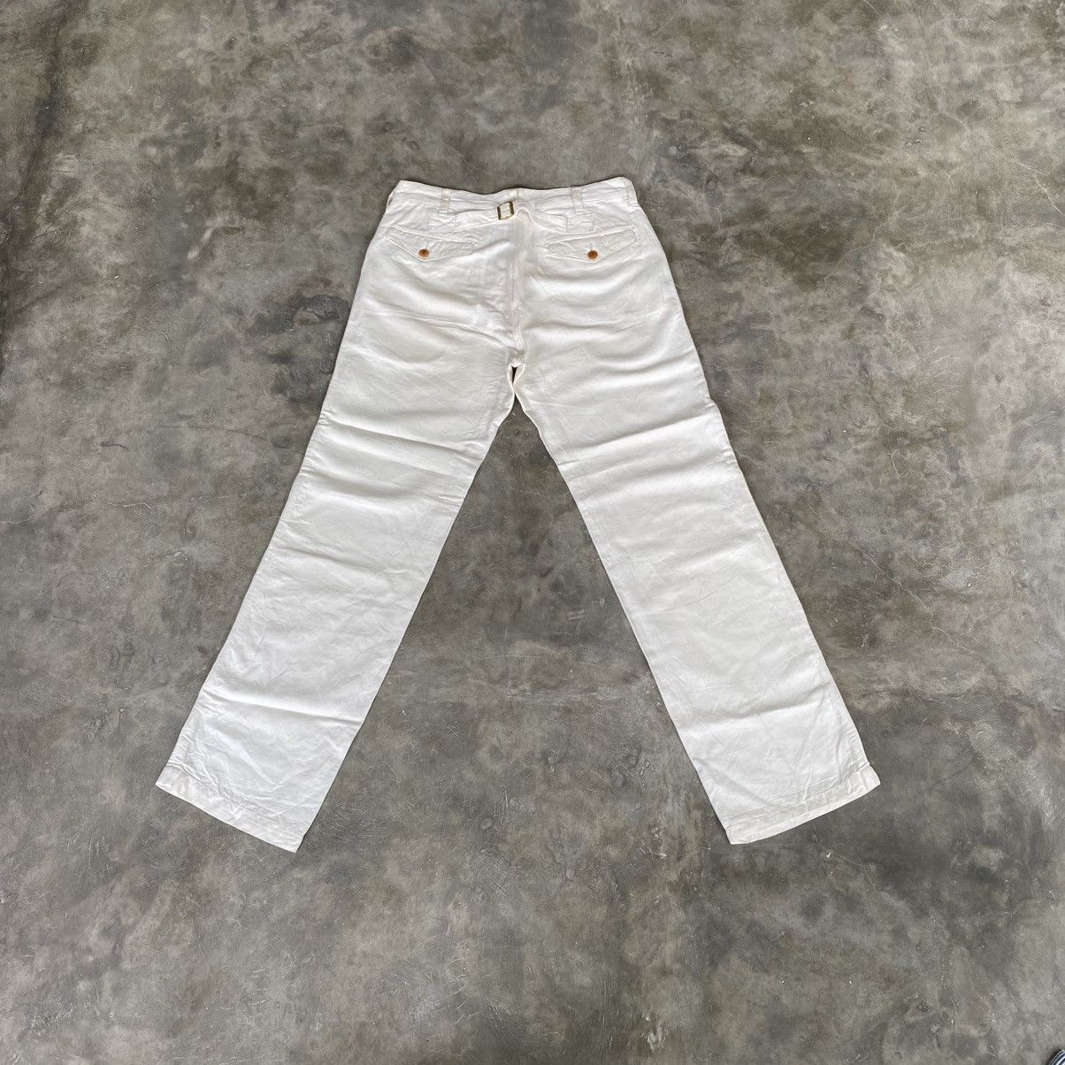 Japanese Brand 2000s Sanca White Back Buckle Pants Size US 28 / EU 44 - 4 Thumbnail