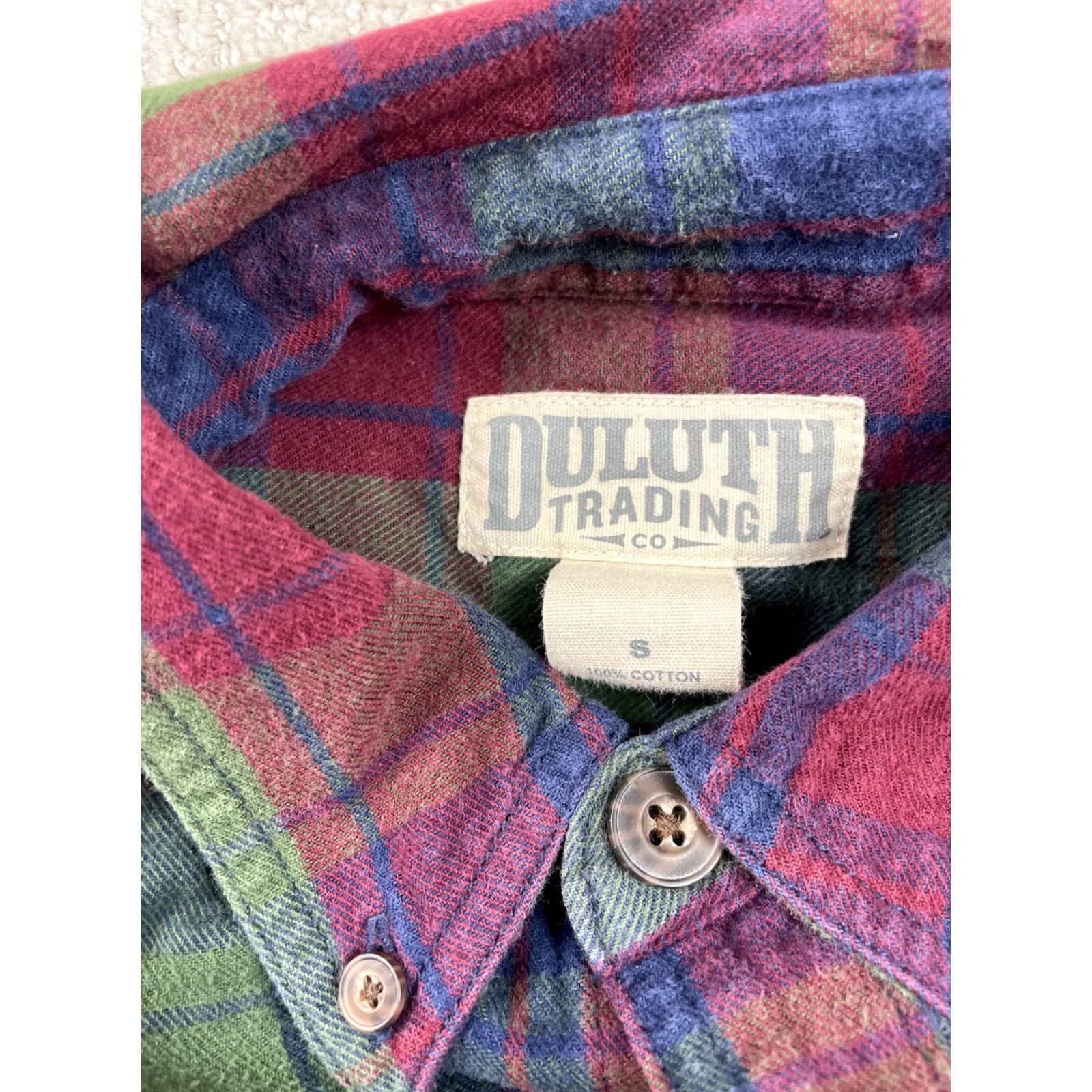Vintage Duluth Shirt Mens Small Plaid Flannel Button-Down Long Sleeve Outdoors Red Cotton Button Pocket Shirt Size US S / EU 44-46 / 1 - 4 Thumbnail