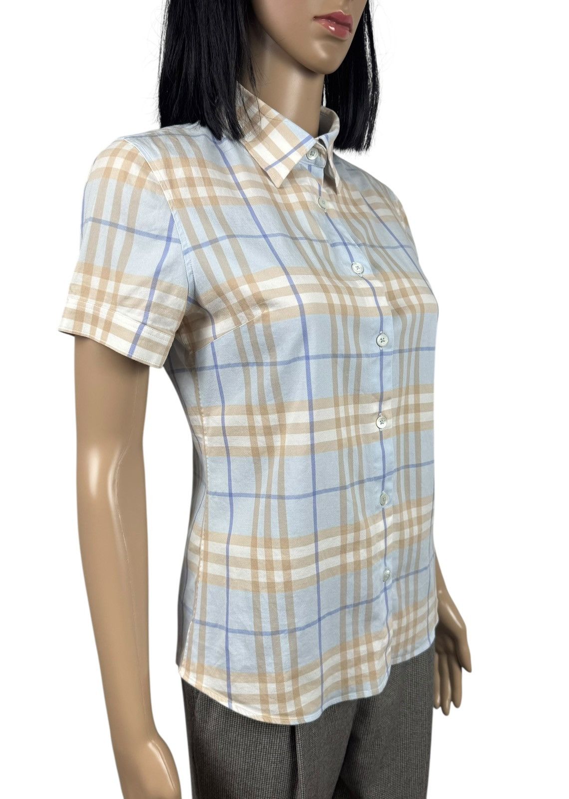Burberry Burberry Vintage Checkered Shirt Button Up Short Sleeve Size S / US 4 / IT 40 - 3 Thumbnail