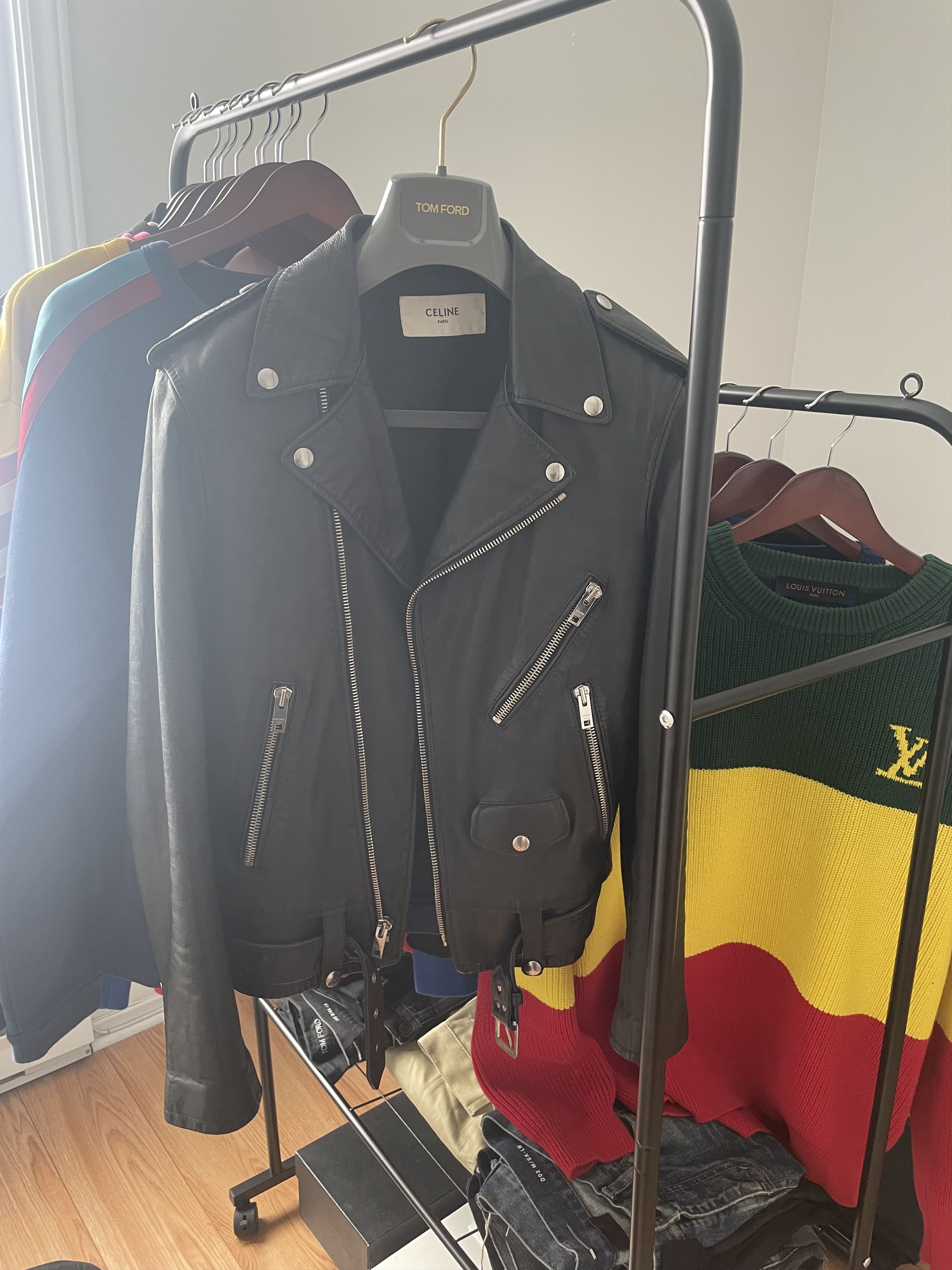 Celine × Hedi Slimane Celine X Hedi slimane Leather biker jacket Size US M / EU 48-50 / 2 - 7 Thumbnail