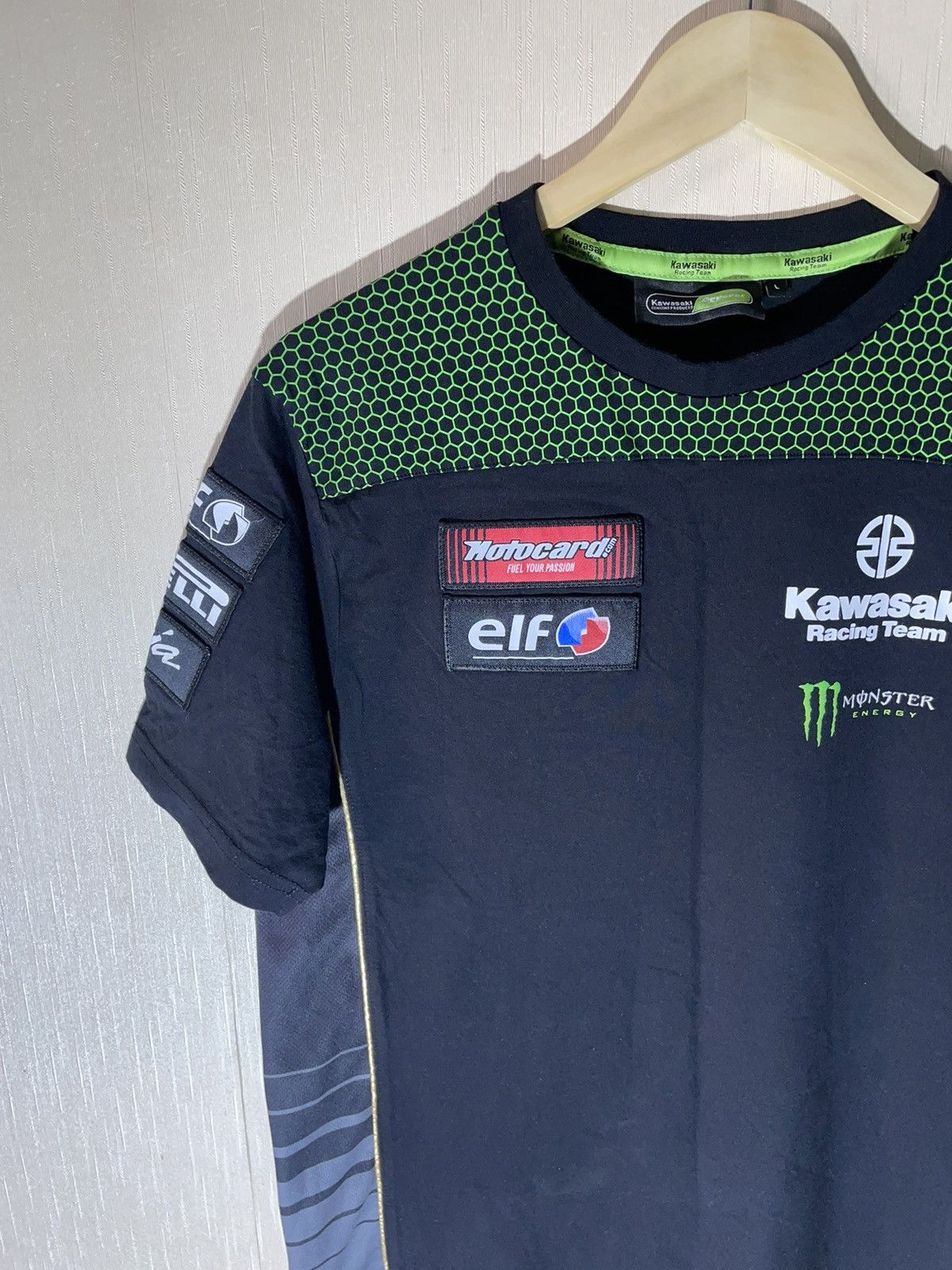Vintage Kawasaki racing streetwear T shirt Size US L / EU 52-54 / 3 - 5 Thumbnail