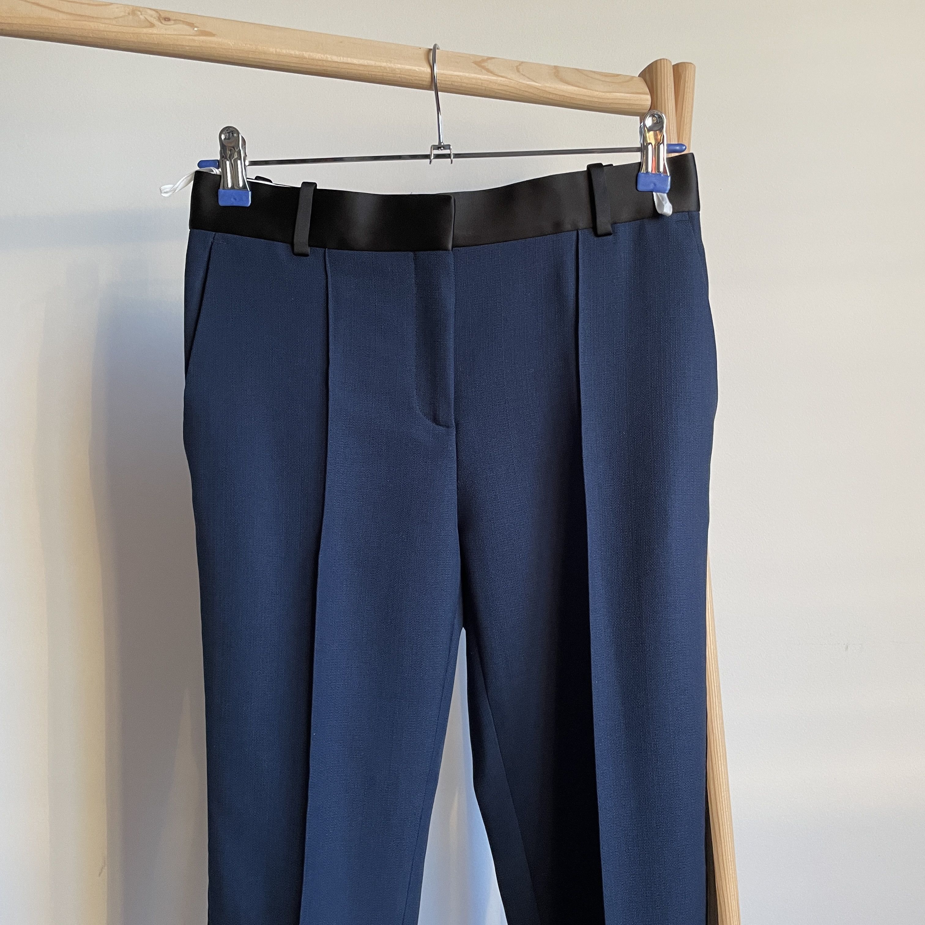Celine Celine by Phoebe Philo Womens Tuxedo Wool Dress Trousers Size 24" / US 00 / IT 34 - 3 Thumbnail