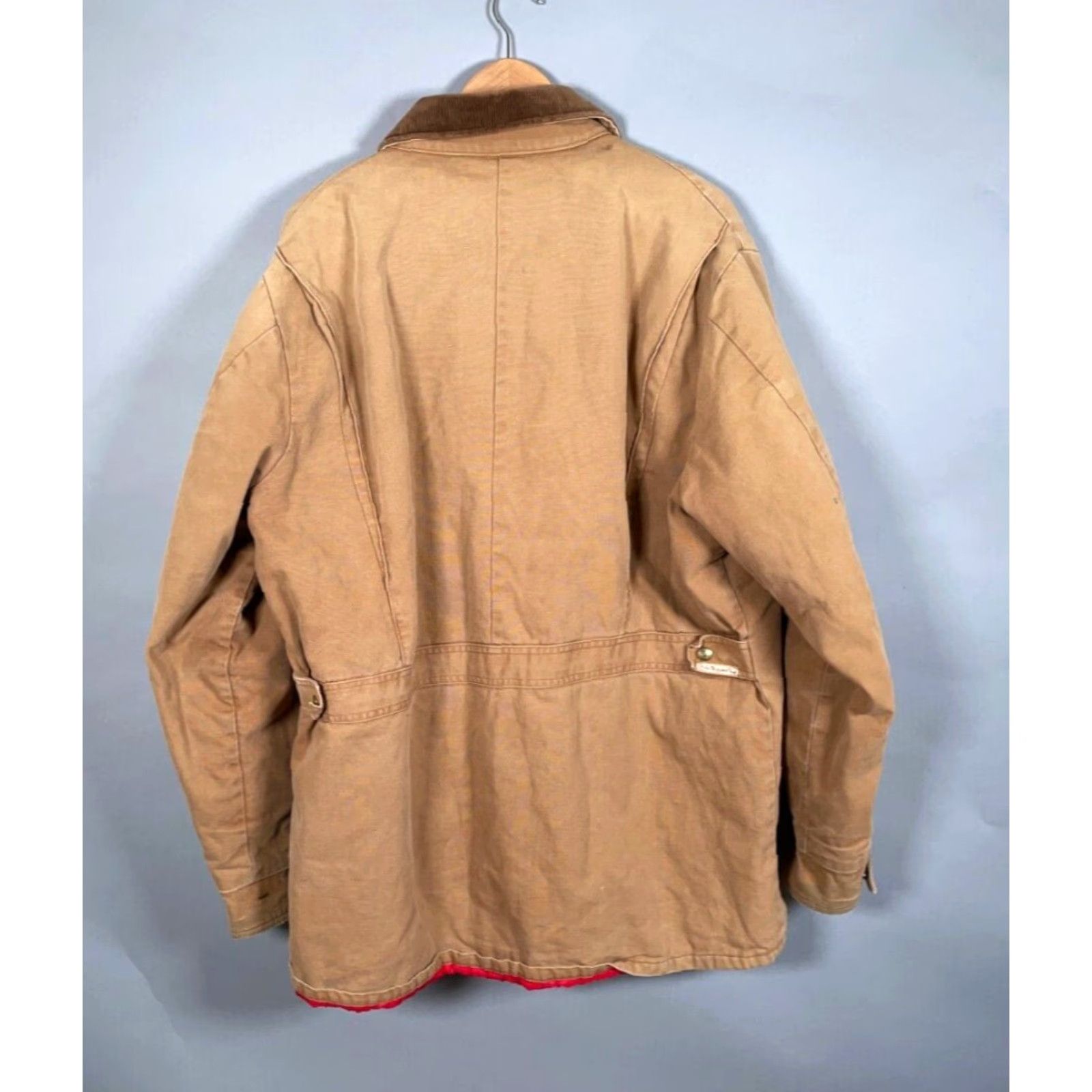 Walls Walls Vintage XL Tall Chore Jacket Pruf Blizzard Canvas Quilt Lined Brown Red Cotton Nylon Shell Bomber Coat Workwear Mens XLT Jacket Size US XL / EU 56 / 4 - 3 Thumbnail