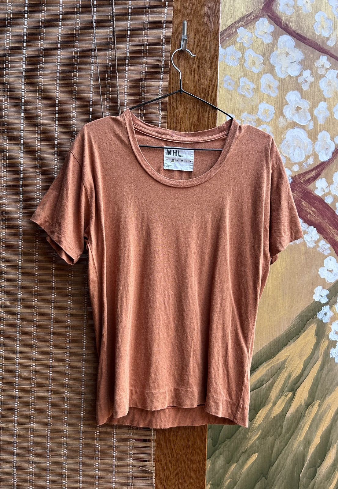 Margaret Howell MHL Margaret Howell Simple Tee Cotton Linen Jersey Brick Red Size XS / US 0-2 / IT 36-38 - 1 Thumbnail