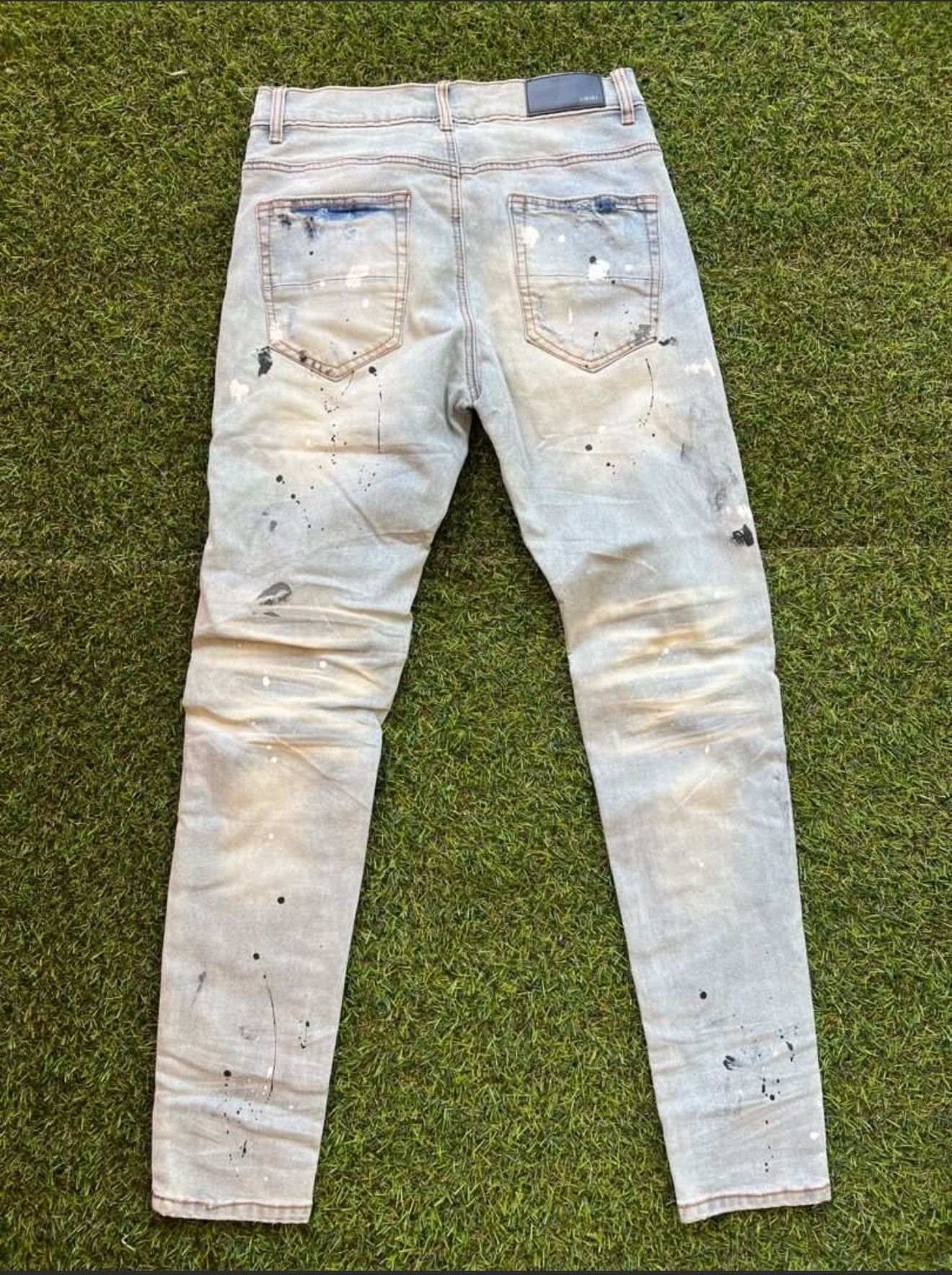 Japanese Brand Custom Amiri Distressed Skinny Jeans Size US 29 - 2 Thumbnail