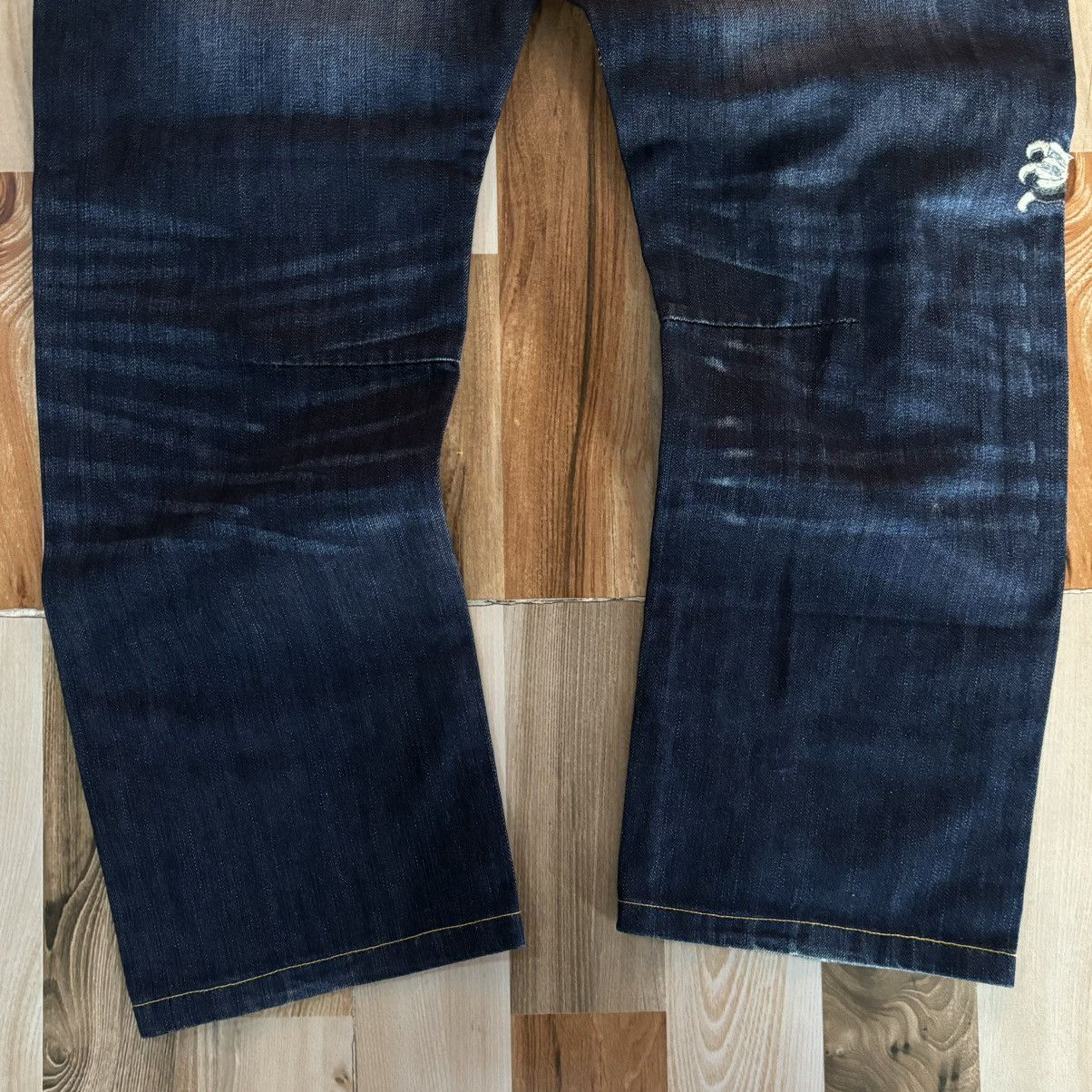Ed Hardy Crazy Vintage 00s Edhardy Baggy Denim Size US 36 / EU 52 - 5 Thumbnail