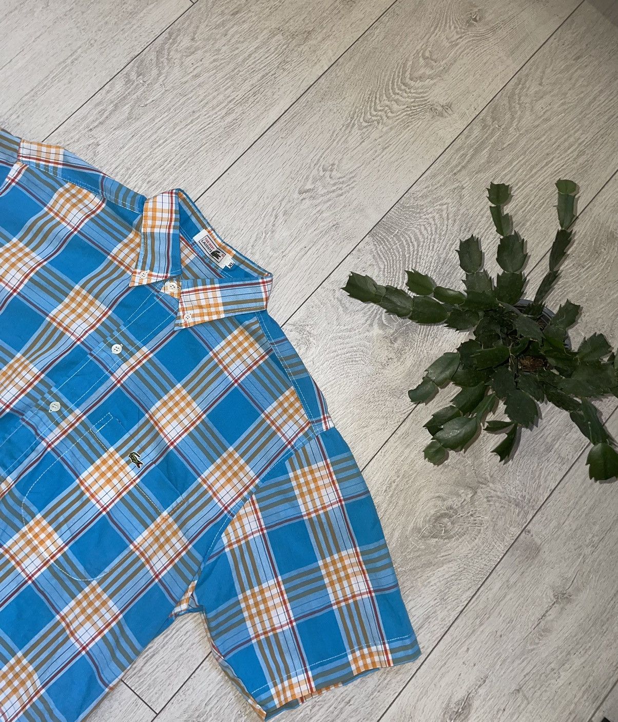 Lacoste × Vintage Shirt Lacoste Vintage Hawaiian Style Size US XL / EU 56 / 4 - 2 Thumbnail