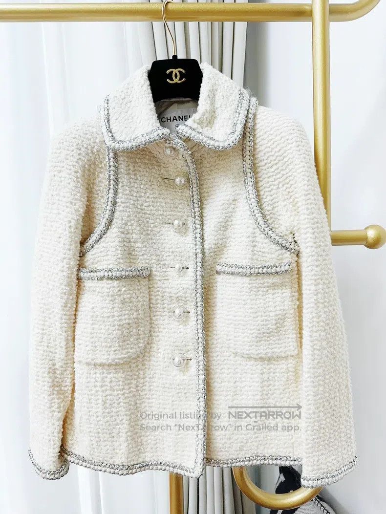 Chanel Chanel Ground control series beige silver tweed pearl spac Size XS / US 0-2 / IT 36-38 - 1 Thumbnail