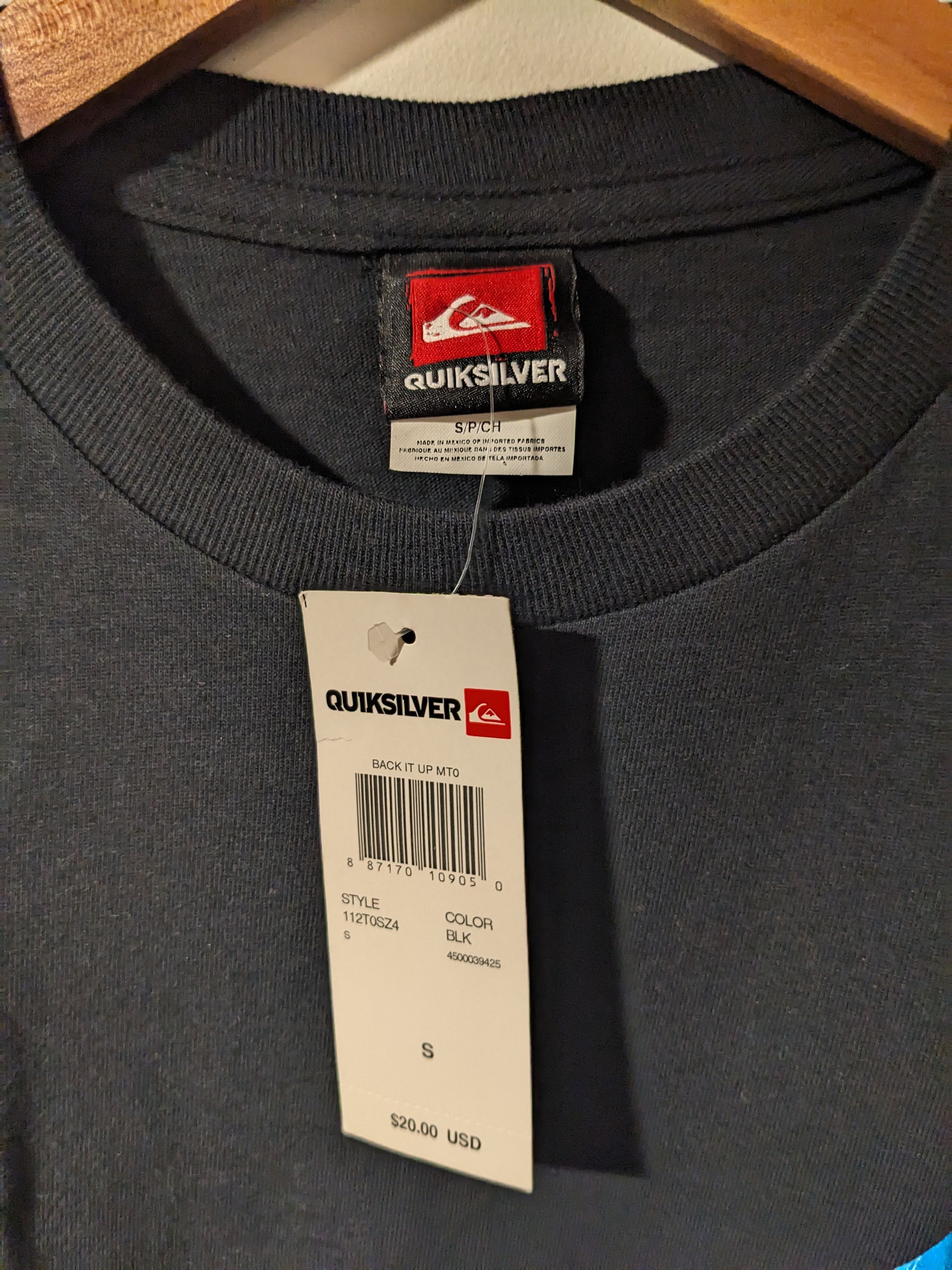 Quiksilver × Vintage Vintage Y2K QuikSilver Spell Out Logo Black Small T-Shirt Size US S / EU 44-46 / 1 - 6 Thumbnail