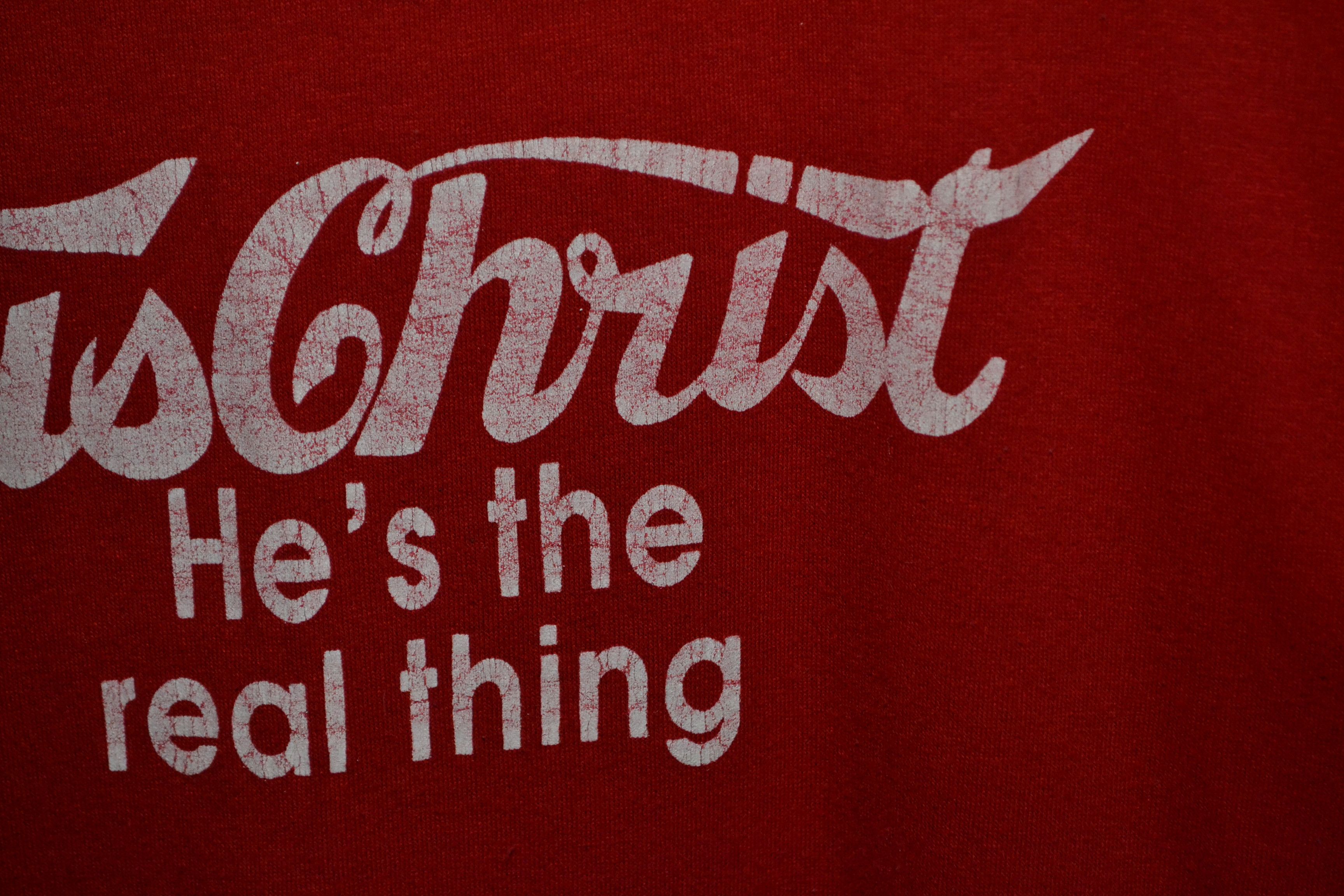 Band Tees × Vintage Jesus tee Coke Coca Cola T-shirt XL 90’s Single Stitch Size US XL / EU 56 / 4 - 4 Thumbnail