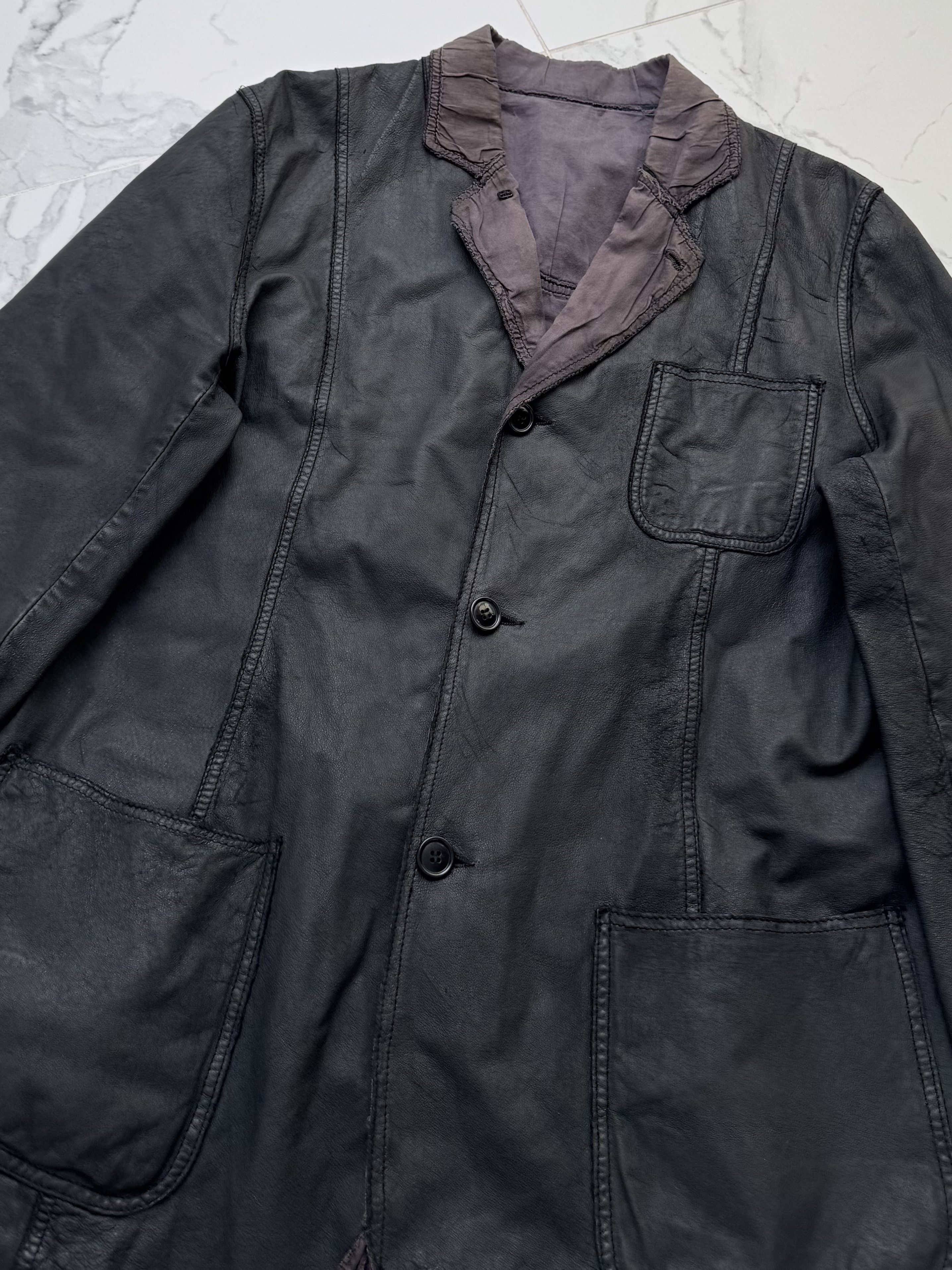 Genuine Leather Leather Blazer Mens M Minimalist Tailored Button Jacket Coat Size US M / EU 48-50 / 2 - 5 Thumbnail