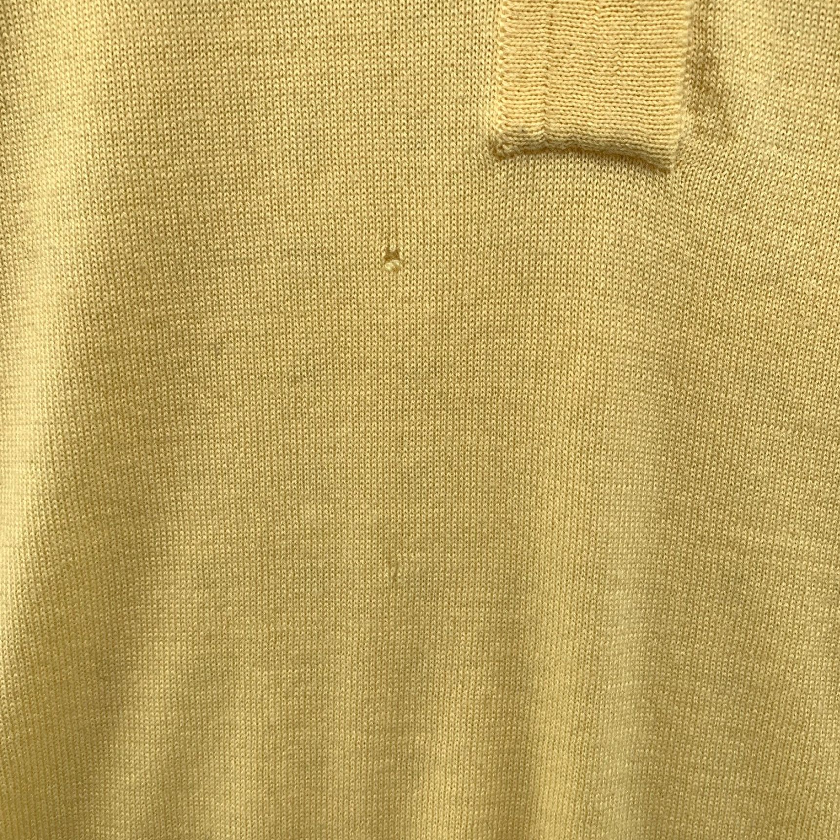 Vintage Vintage St Andrews Woollen Mill Wool Polo Sweater Mens Large Yellow Scotland Size US L / EU 52-54 / 3 - 7 Thumbnail