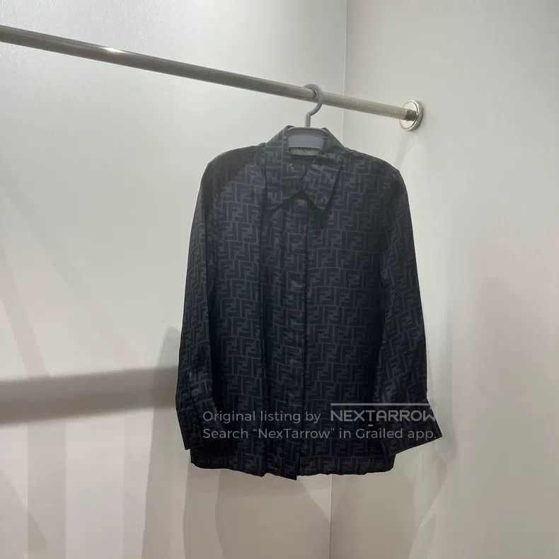 Fendi Fendi Full print double F silk shirt Size XXS / US 00 / IT 34 - 1 Thumbnail