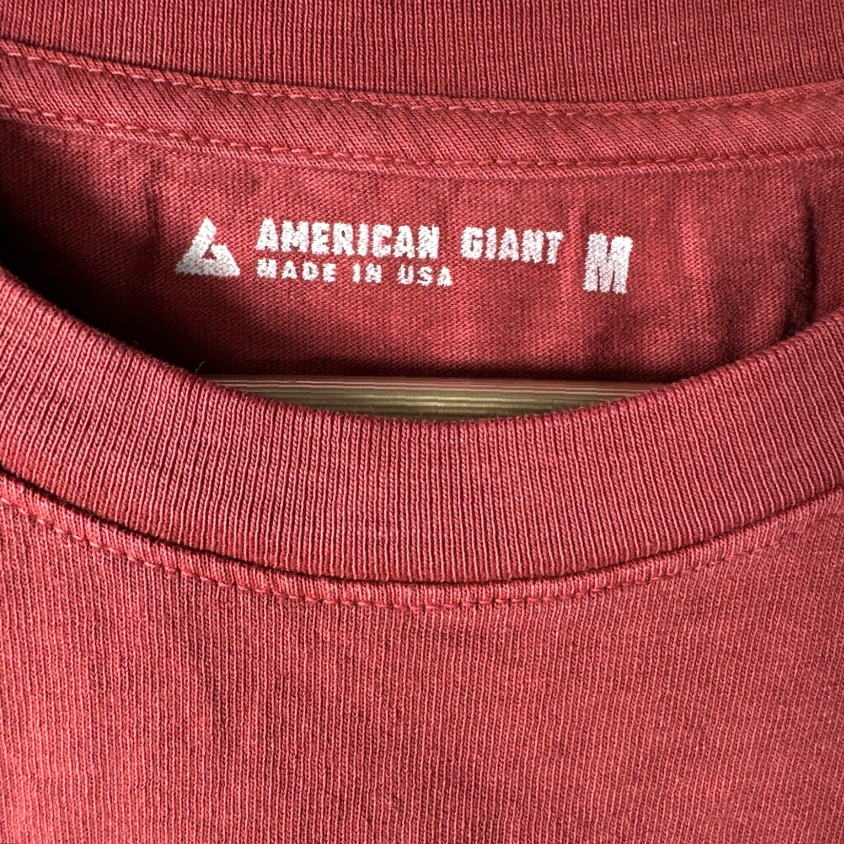 Vintage American Giant T-Shirt Mens M Crew Neck Short Sleeve Red Premium Slub Crew Neck Tee Size US M / EU 48-50 / 2 - 3 Thumbnail