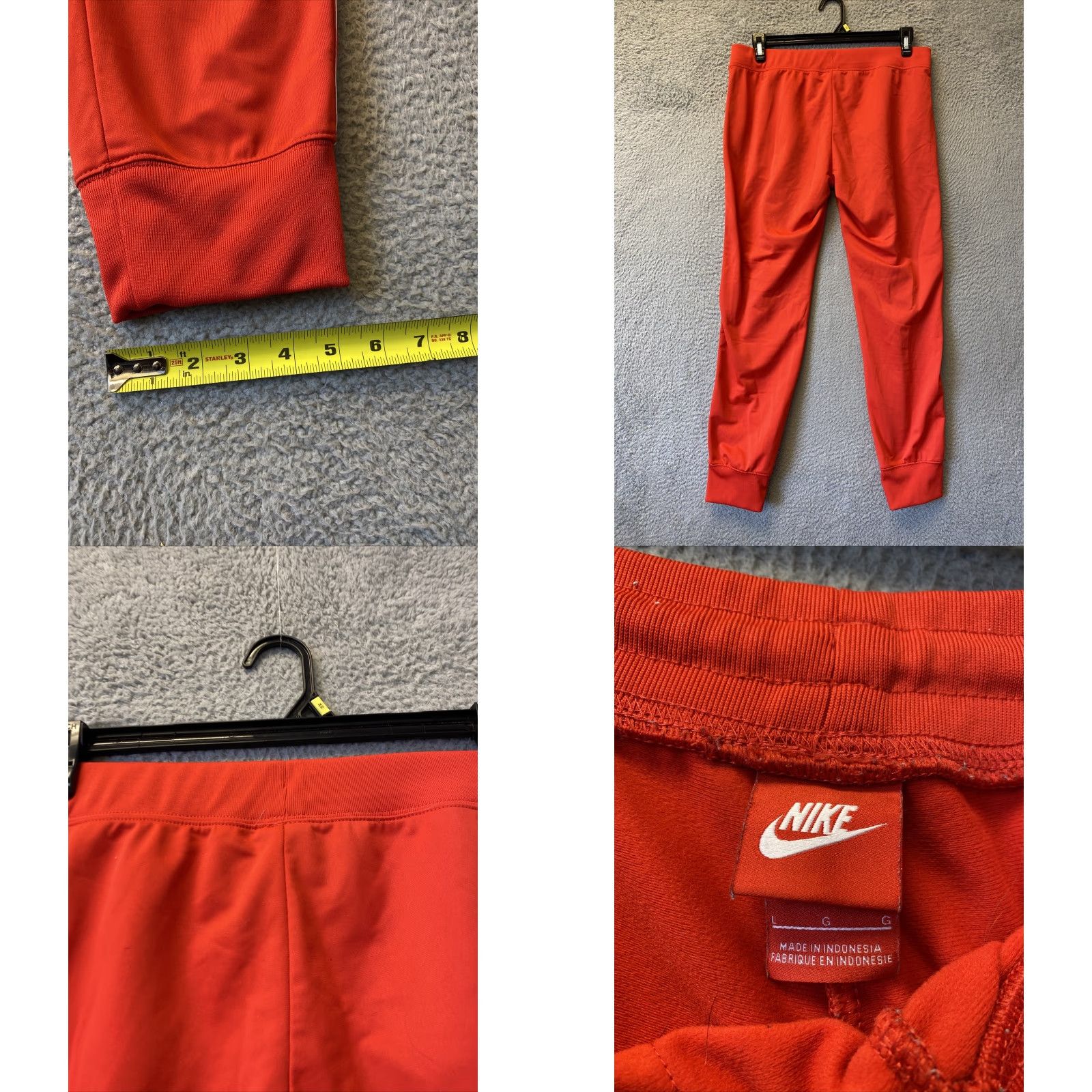 Nike VINTAGE? No. Nike Jogger Sweatpants Women Large L Drawstring Logo Pocket Red 34-72 Regular Fit Pants Size 36" / US 14 / IT 50 - 8 Thumbnail