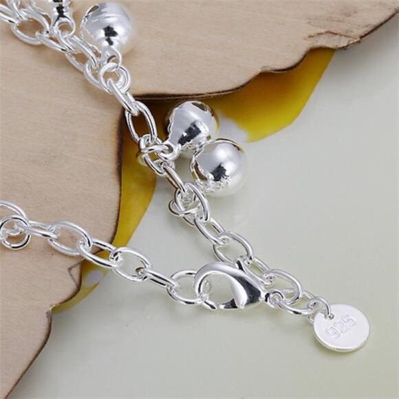 Other Women’s Silver Beaded Charm Bracelet 8" Lobster Clasp Size ONE SIZE - 2 Thumbnail