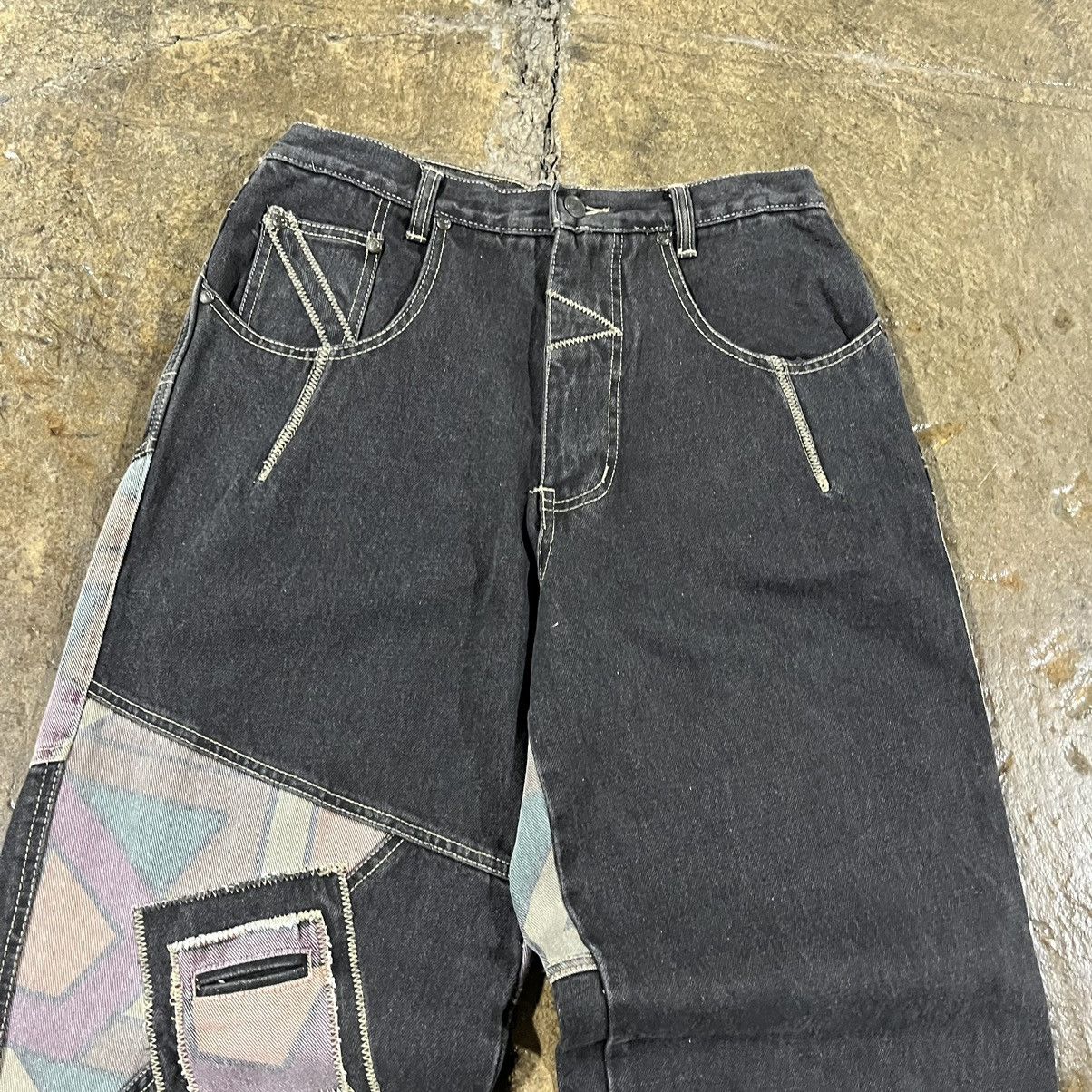 Cross Colours × Southpole × Vintage Crazy Vintage 90s Zip Code Jeans Skater Hip-Hop Style Unique Size US 32 / EU 48 - 10 Thumbnail