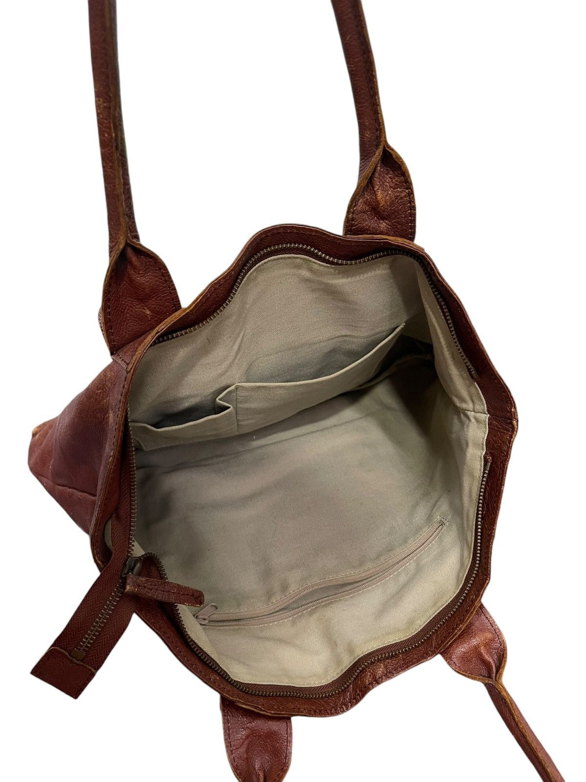 Genuine Leather Full Leather Vintage Unknown Tote Shoulder Bag 4🟩 Size ONE SIZE - 19 Thumbnail