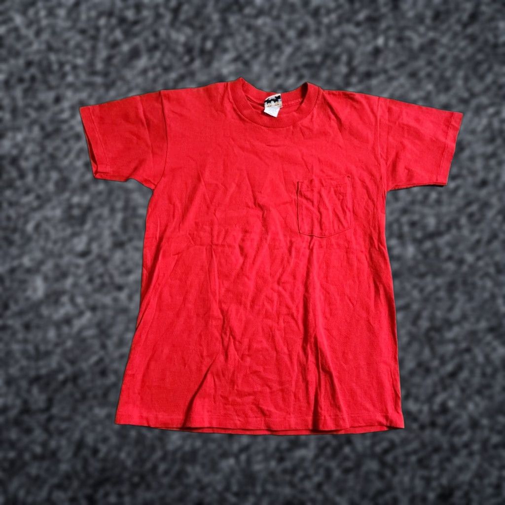 Vintage Vintage 2020 Sport Mens L Pocket Tee Red Cotton Short Sleeve Shirt Size US L / EU 52-54 / 3 - 1 Thumbnail