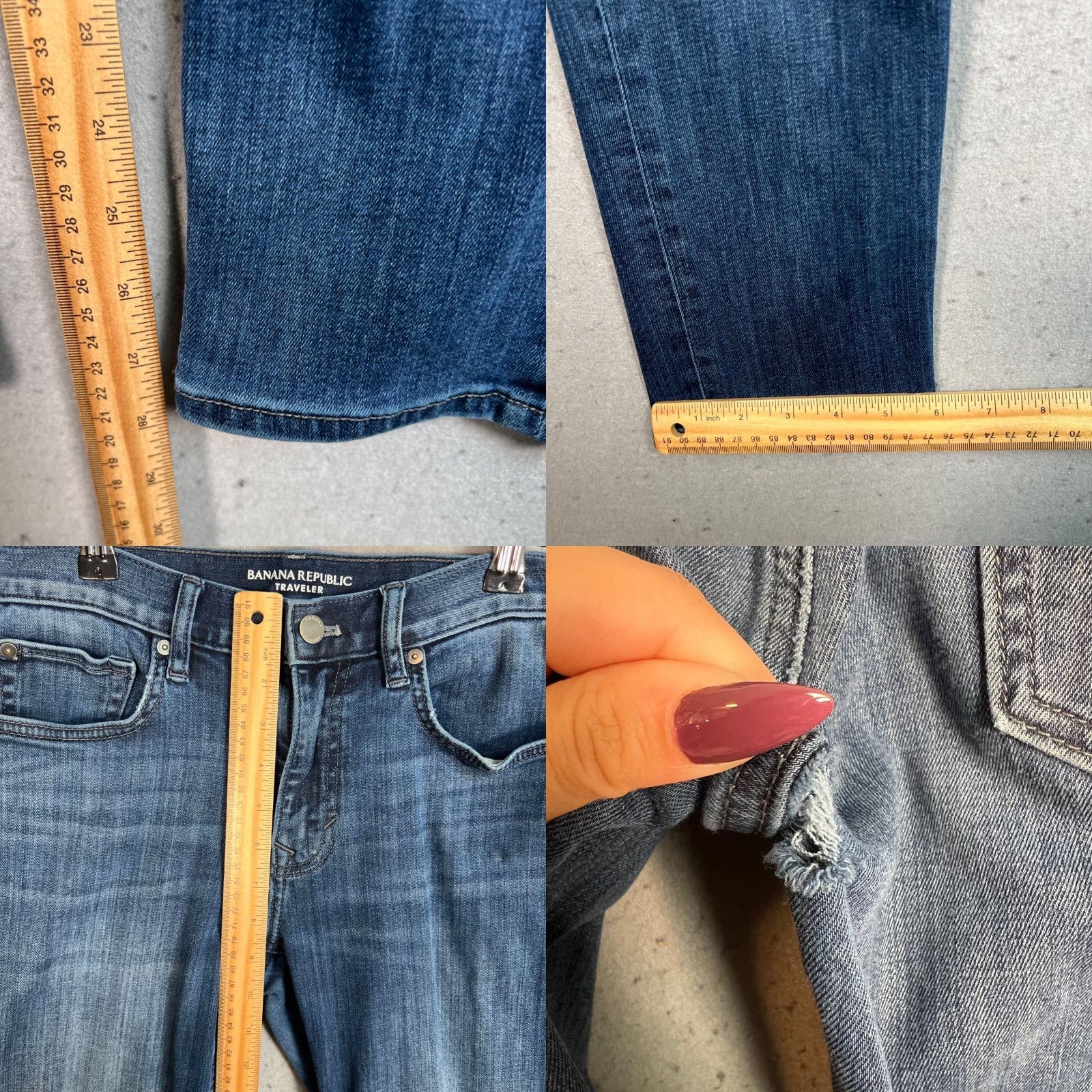 Banana Republic Banana Republic Slim Fit Traveler Jeans Blue Denim Mens Size 30 Size US 30 / EU 46 - 8 Thumbnail