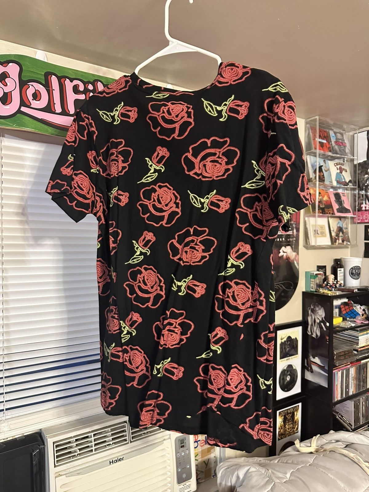 Carbon CARBON: All Over Neon Rose T Shirt Size US M / EU 48-50 / 2 - 2 Thumbnail