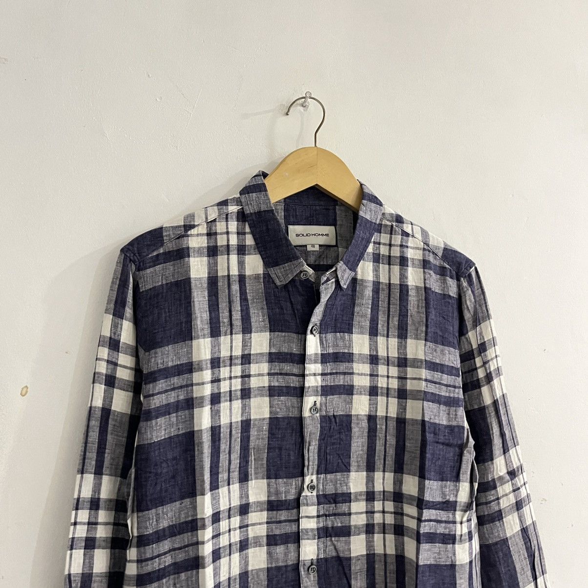 Wooyoungmi Solid Homme Wooyoungmi - Linen Longsleeve Shirt Size US M / EU 48-50 / 2 - 3 Thumbnail