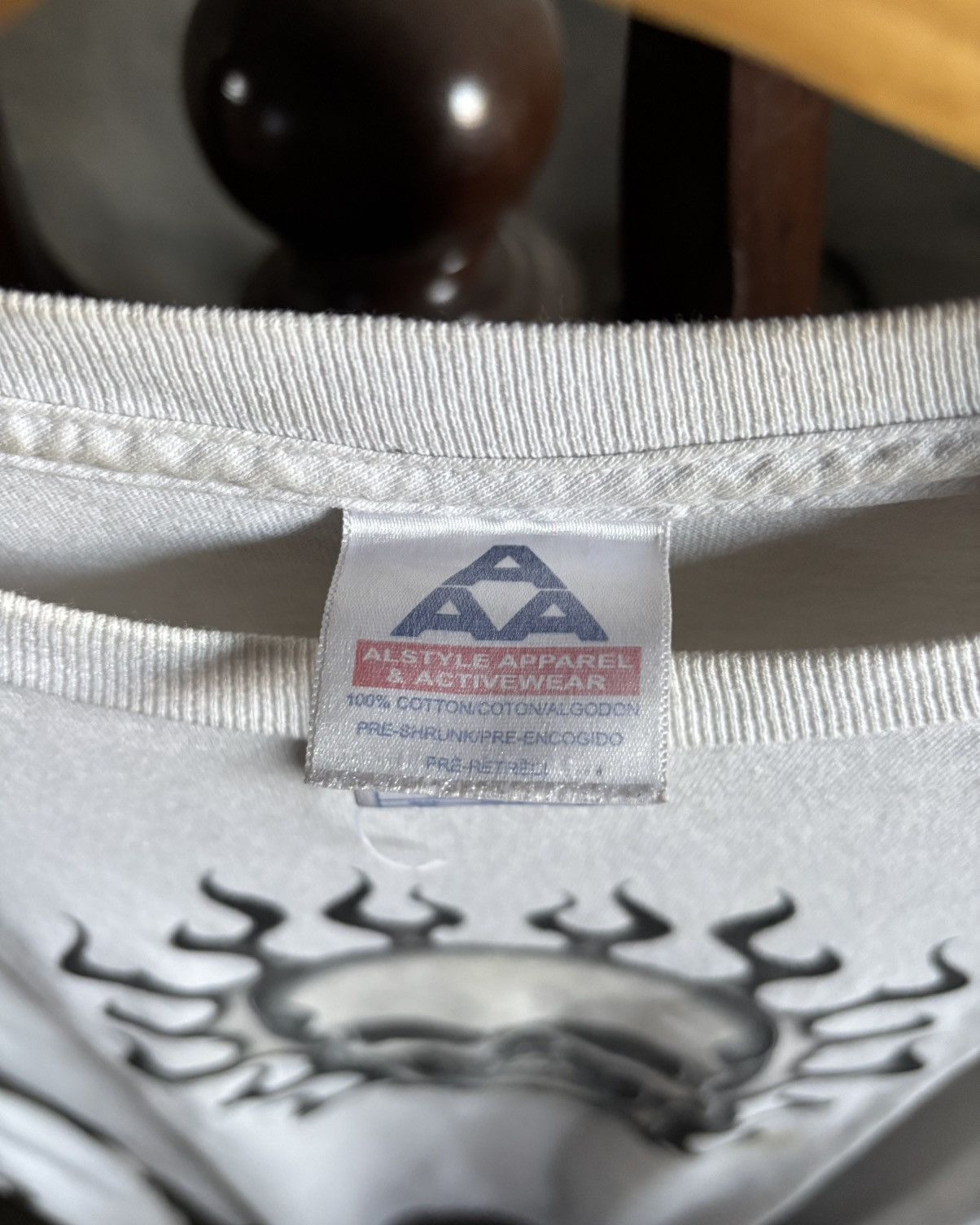 Vintage Crazy Vintage Tee Skull Y2k Longslvee White WCC💀 Size US M / EU 48-50 / 2 - 6 Thumbnail