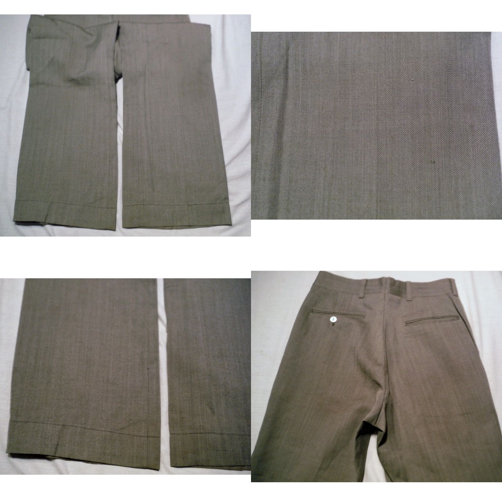 Vintage Vintage Mens Blue Herringbone Polyester 30 x 28 Talon zipper Size ONE SIZE - 8 Thumbnail