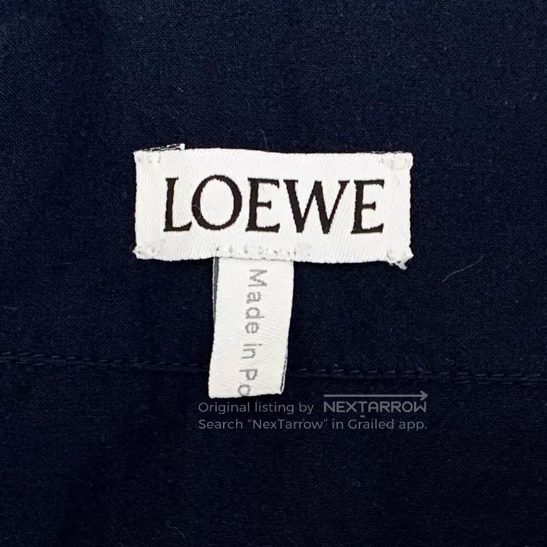 Loewe Loewe Navy blue striped logo embroidered pieced cotton but Size US S / EU 44-46 / 1 - 6 Thumbnail
