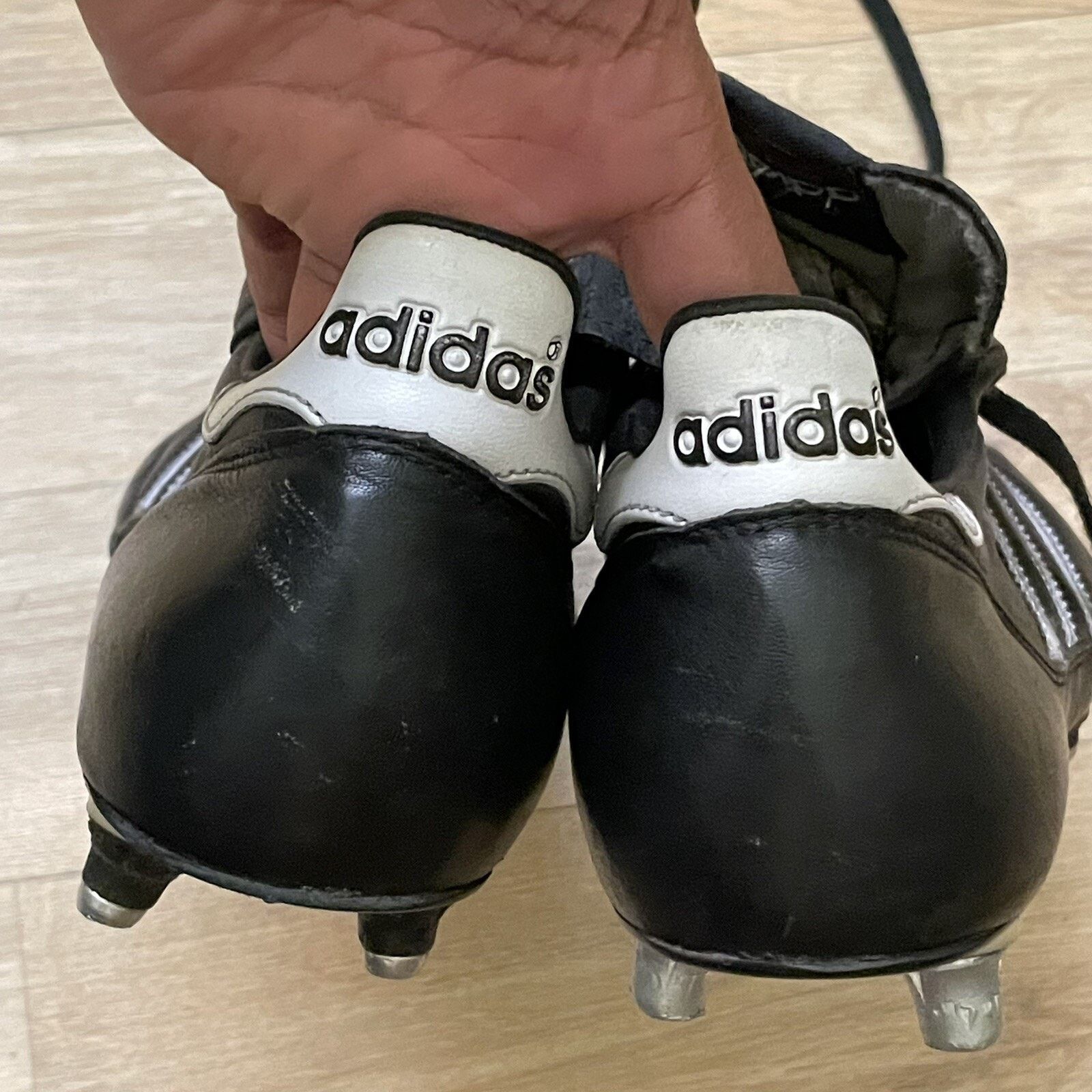 Adidas VINTAGE Adidas World Cup 1995 SOCCER Cleats Made in France Size US 11.5 / EU 44-45 - 8 Thumbnail