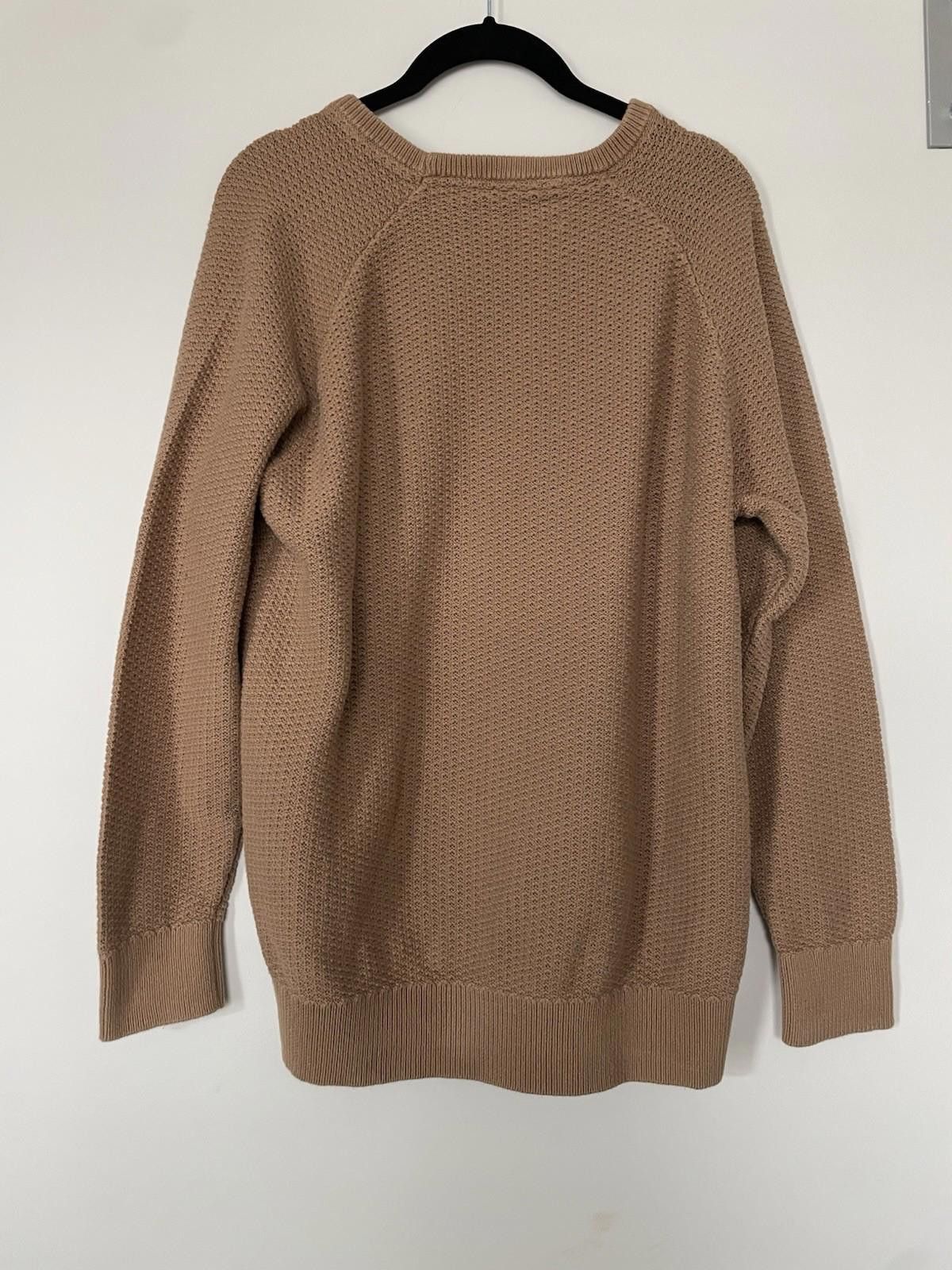 Banks Journal Banks Journal Knit Cotton Waffle Crew Sweater Tan Brown L Size US L / EU 52-54 / 3 - 2 Thumbnail