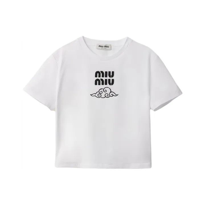 Miu Miu Miu Miu Vintage Logo Short Sleeve T-Shirt | Grailed