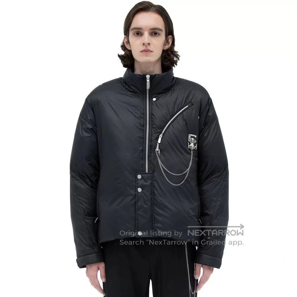 C2H4 oversized black metallic skeleton puffer jacket. Size US S / EU 44-46 / 1 - 9 Thumbnail