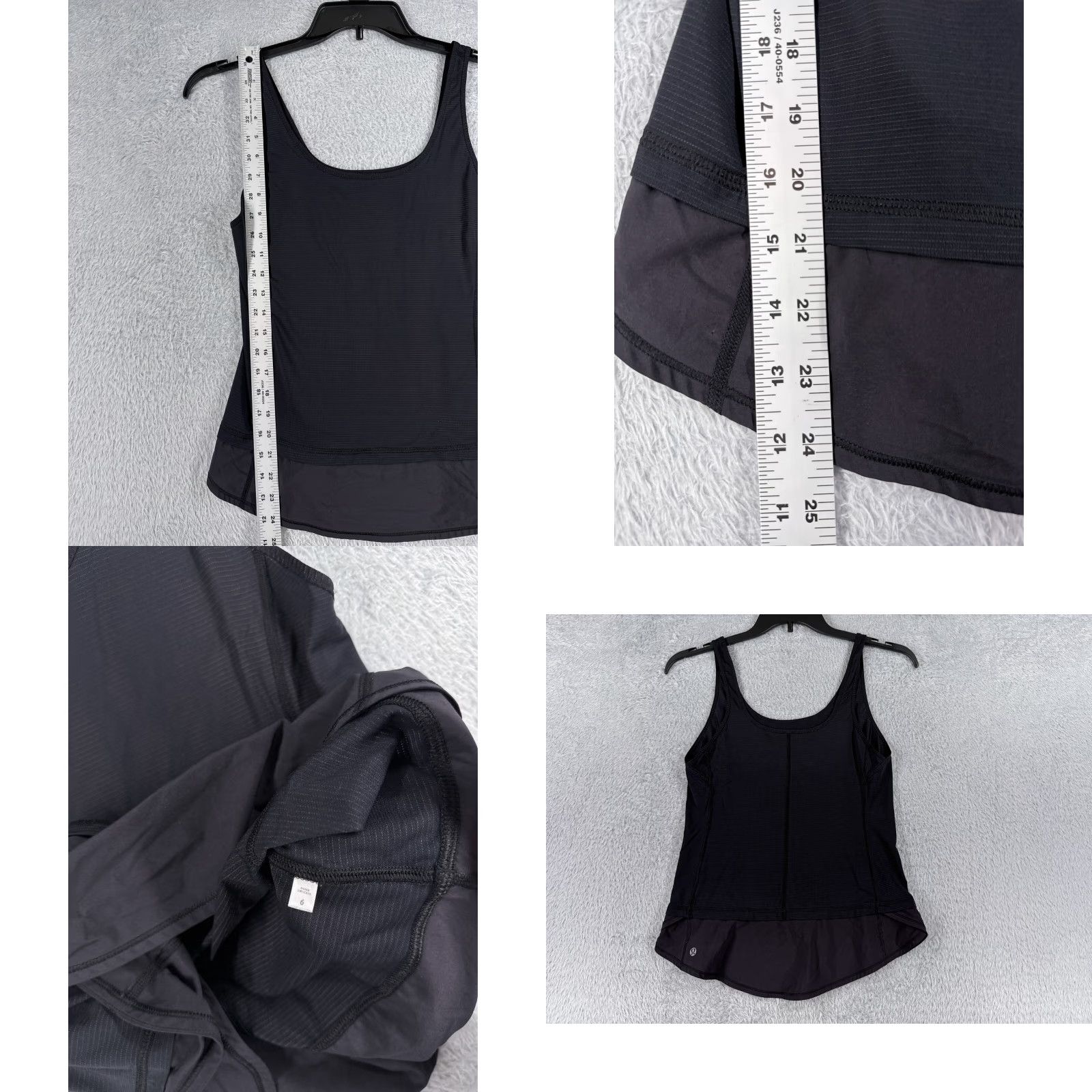 Lululemon Lululemon Shirt Women 6 Black Run Mod Moves Singlet Silverescent Fabric W1C51S Tank Size M / US 6-8 / IT 42-44 - 8 Thumbnail