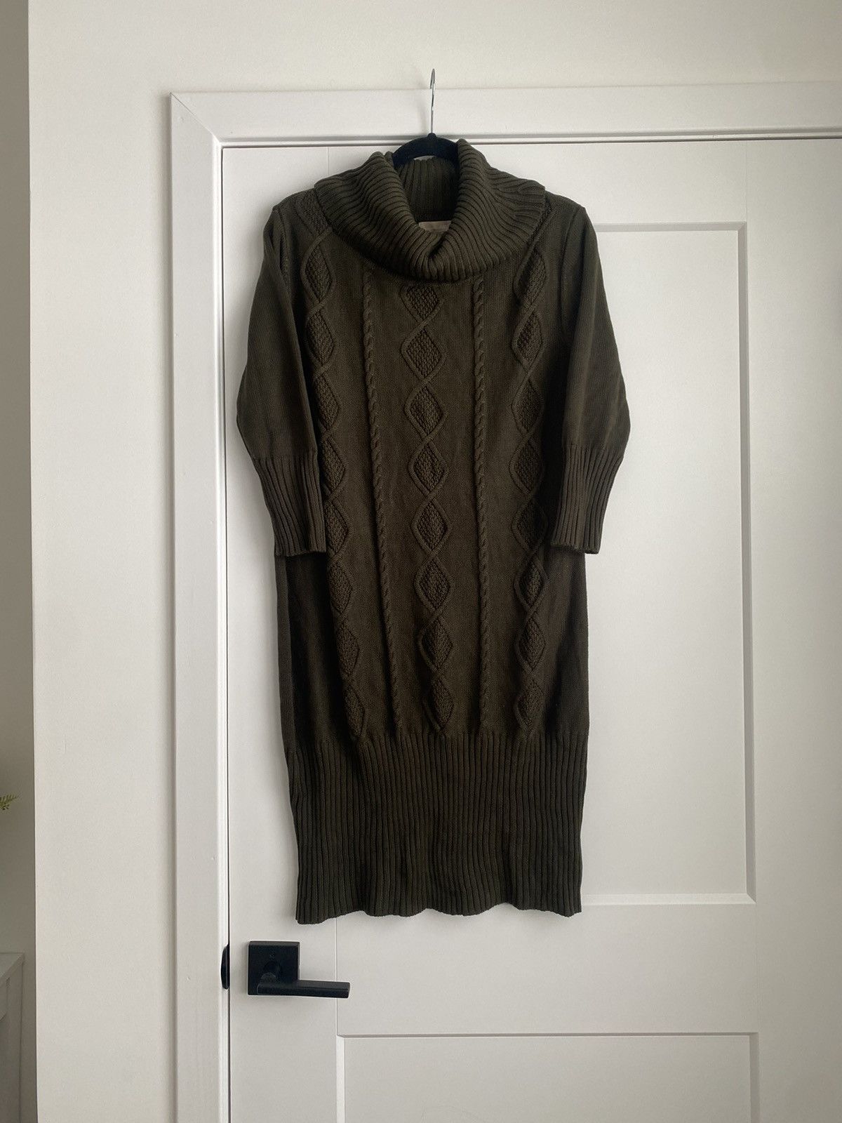 Other Appraisal Women's Sweater Dress Brown Turtle Neck Knit Mini Size XL / US 12-14 / IT 48-50 - 2 Thumbnail
