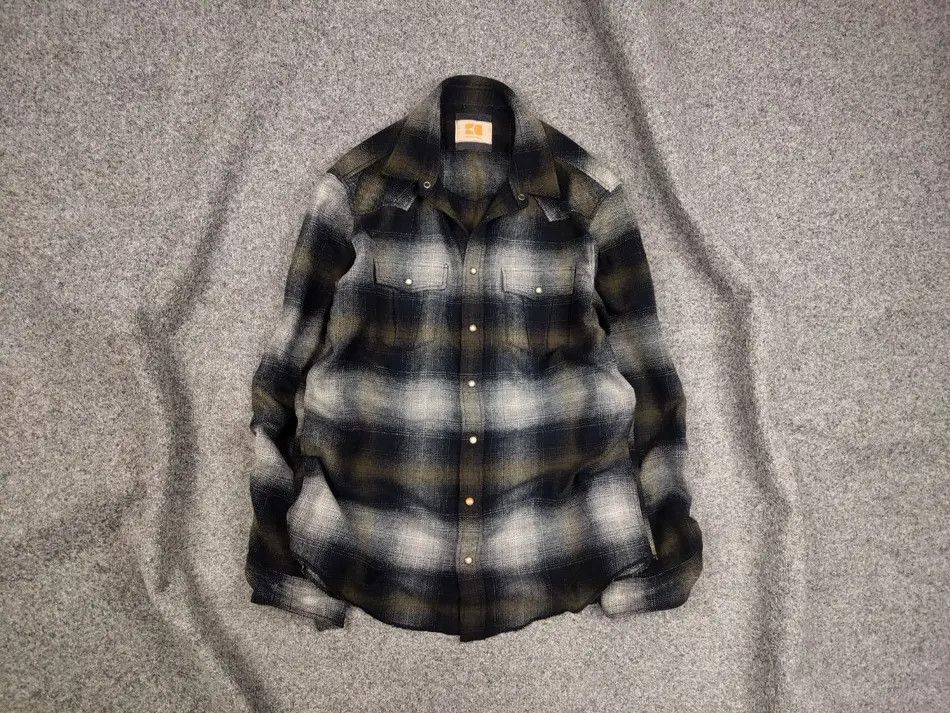 Hugo Boss Boss Orange Overshirt Flannel Checkered Wool Blend Shirt Size US XL / EU 56 / 4 - 1 Thumbnail