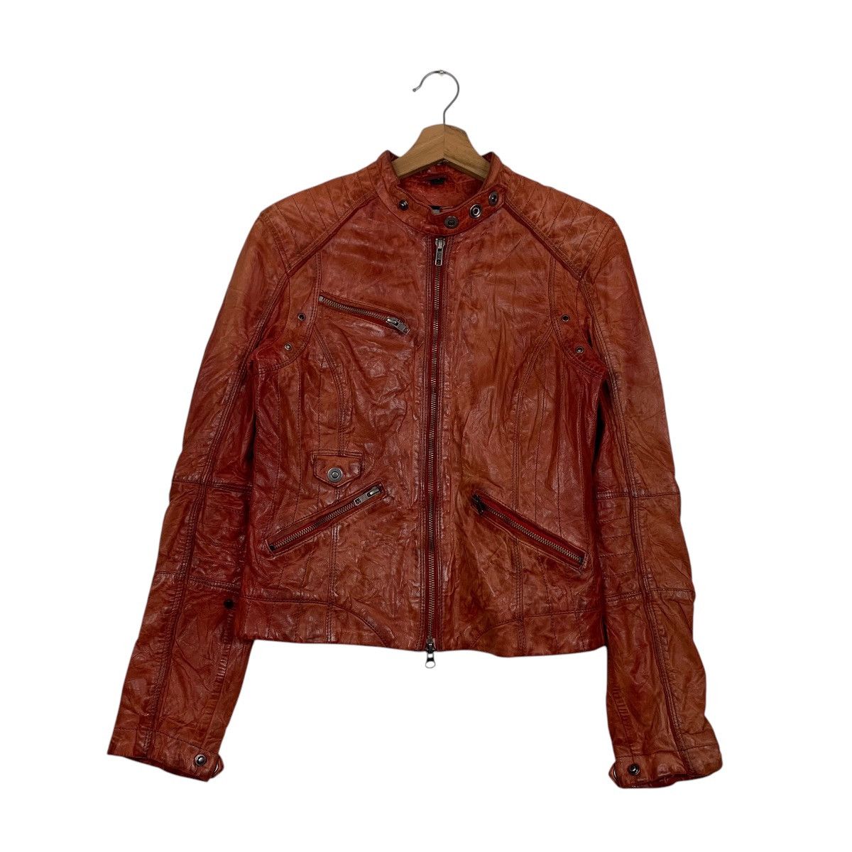 Leather ☀️Siosi leather cafe racer jacket Size US XS / EU 42 / 0 - 1 Thumbnail
