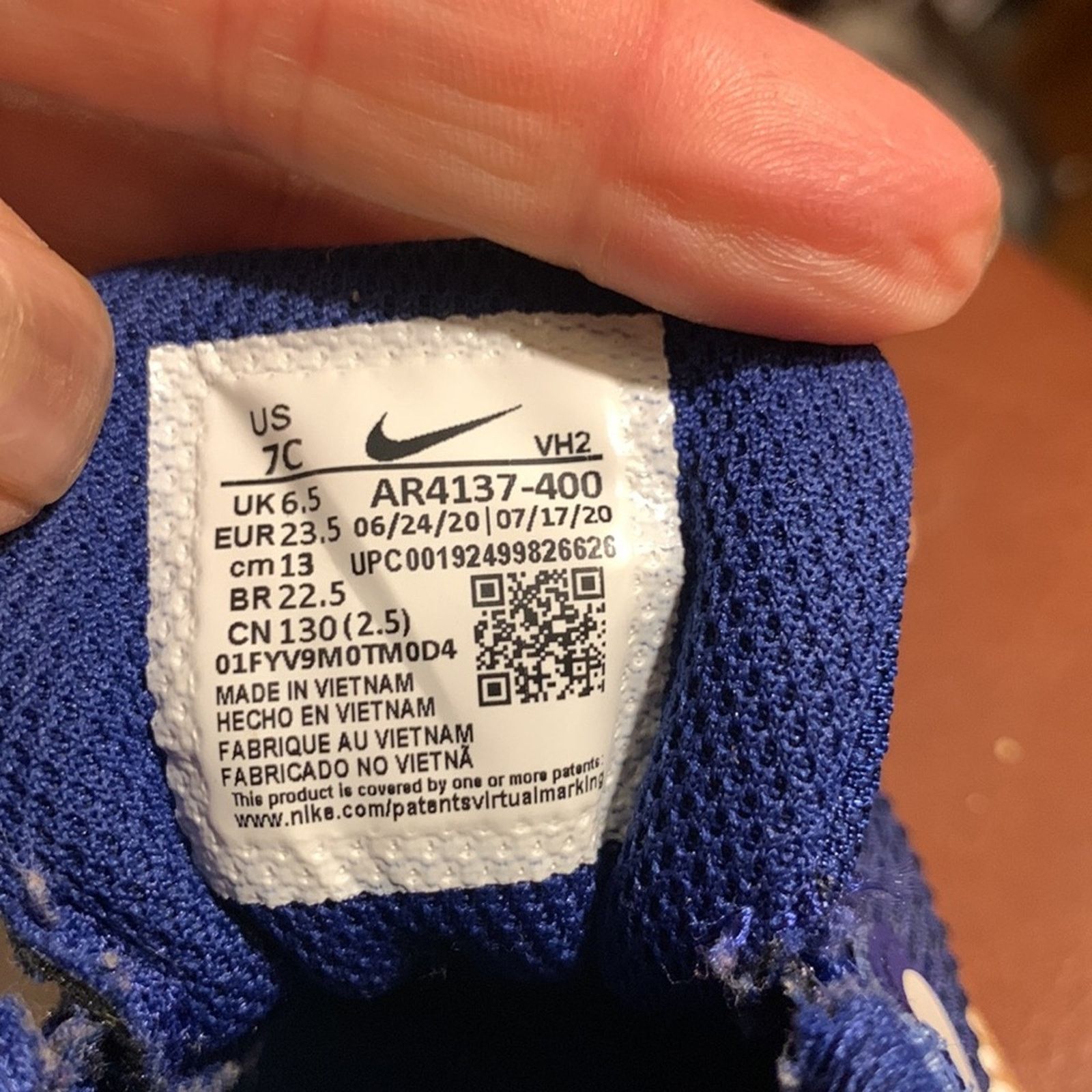 Nike Nike Swoosh blue Downshifter toddler sneakers Size US 7 / EU 40 - 5 Thumbnail