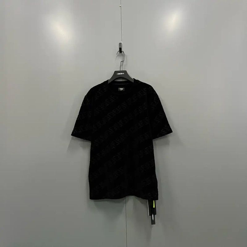 Fendi Fendi Black Logo Short Sleeve T-Shirt 0089 Size US M / EU 48-50 / 2 - 1 Thumbnail