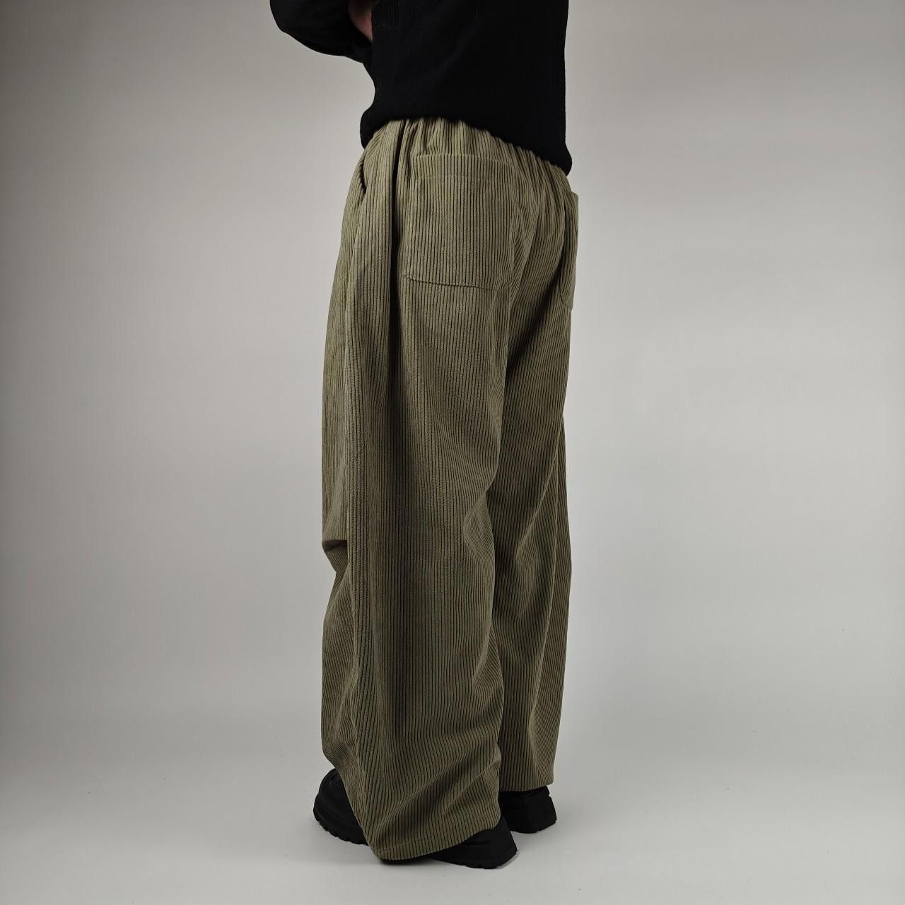 Other Japanese Muted Green Pleated Baggy Pants Size US 32 / EU 48 - 4 Thumbnail