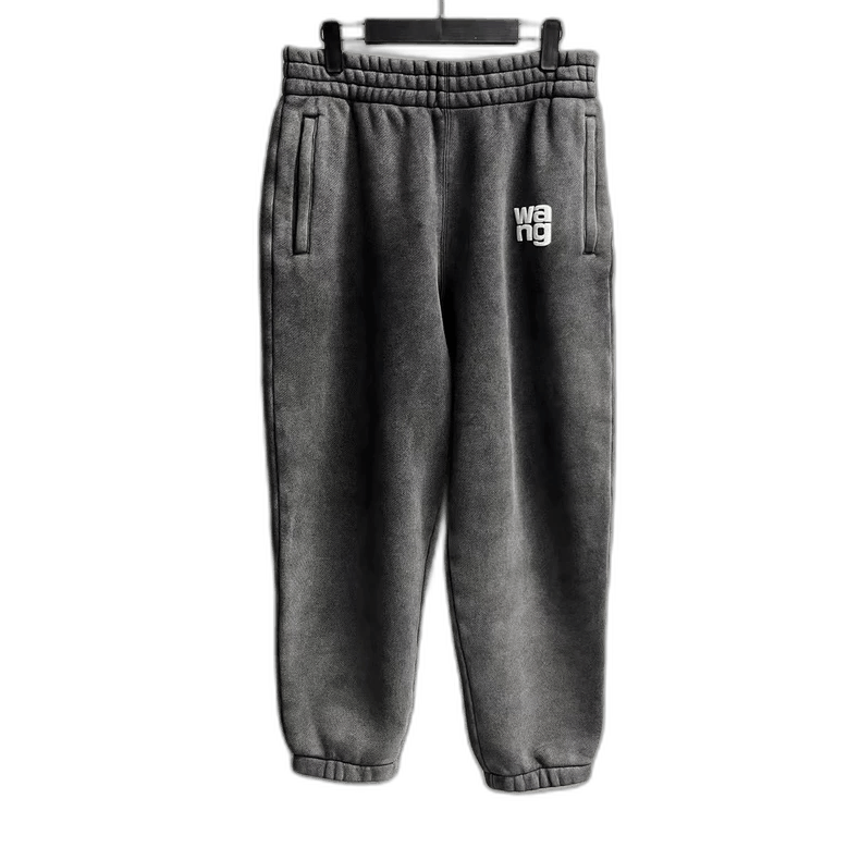 Alexander Wang Alexander Wang Gray Logo Jogger Pants Size US 27 - 1 Thumbnail