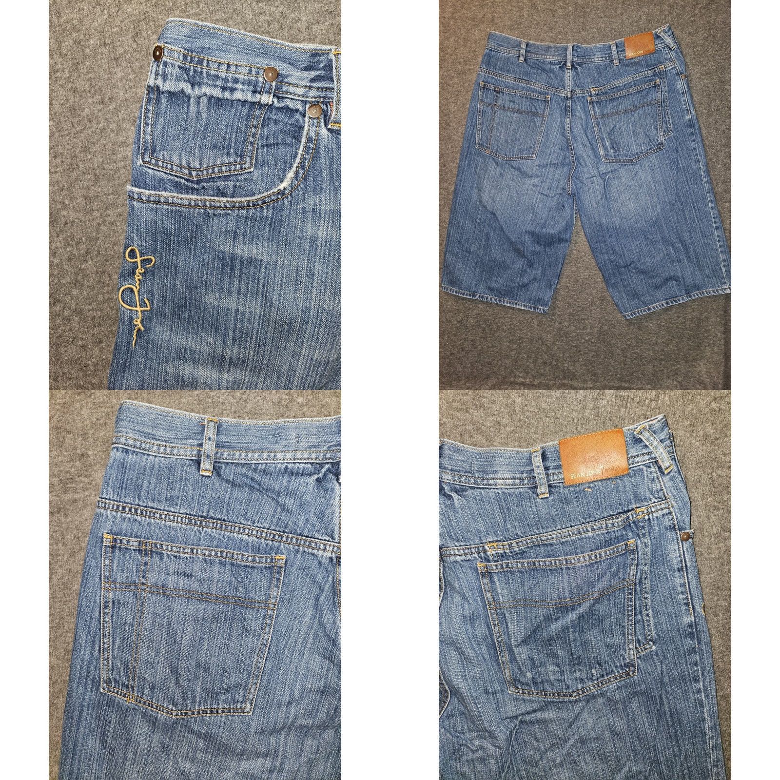 Sean John VINTAGE Sean John Jean Shorts Men 38 Blue Embroidered Baggy Hip Hop Shirt? Size US 38 / EU 54 - 8 Thumbnail