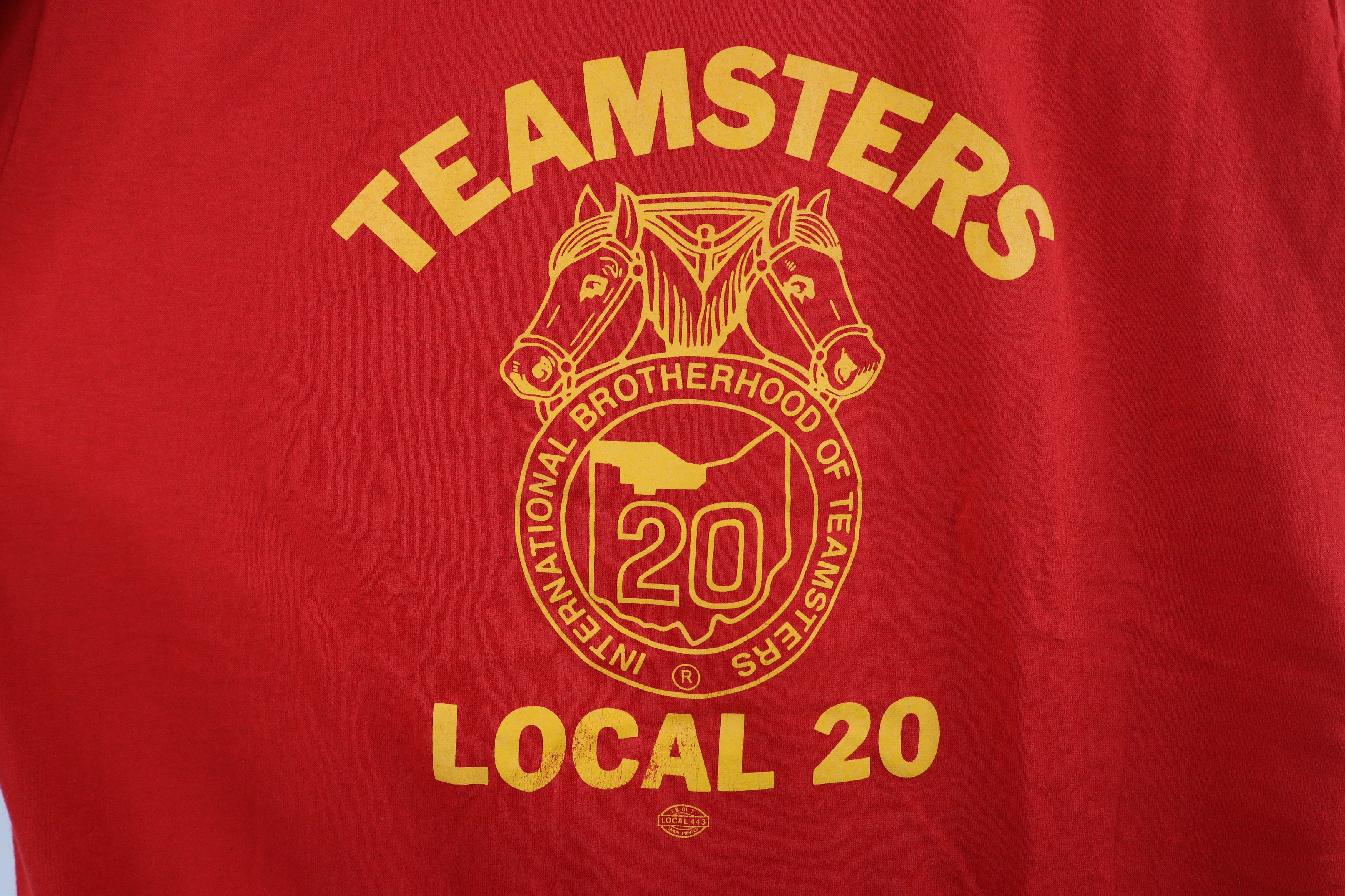 Vintage Vintage 70s Spell Out Local 20 Teamsters Union T-Shirt USA Size US XXL / EU 58 / 5 - 4 Thumbnail