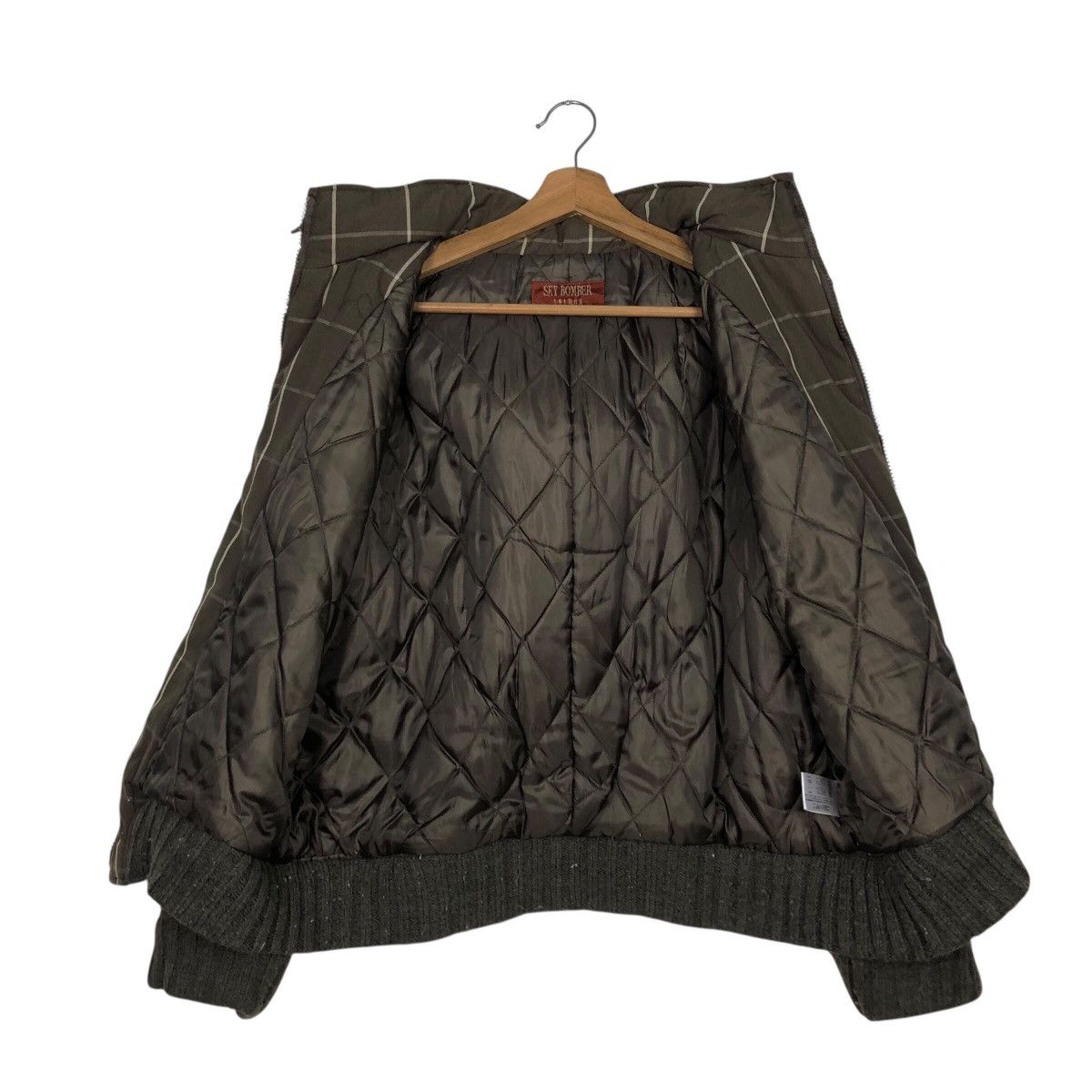 Japanese Brand Vintage Sky Bomber Faux Fur Trim Military Grid Jacket Size US L / EU 52-54 / 3 - 15 Thumbnail