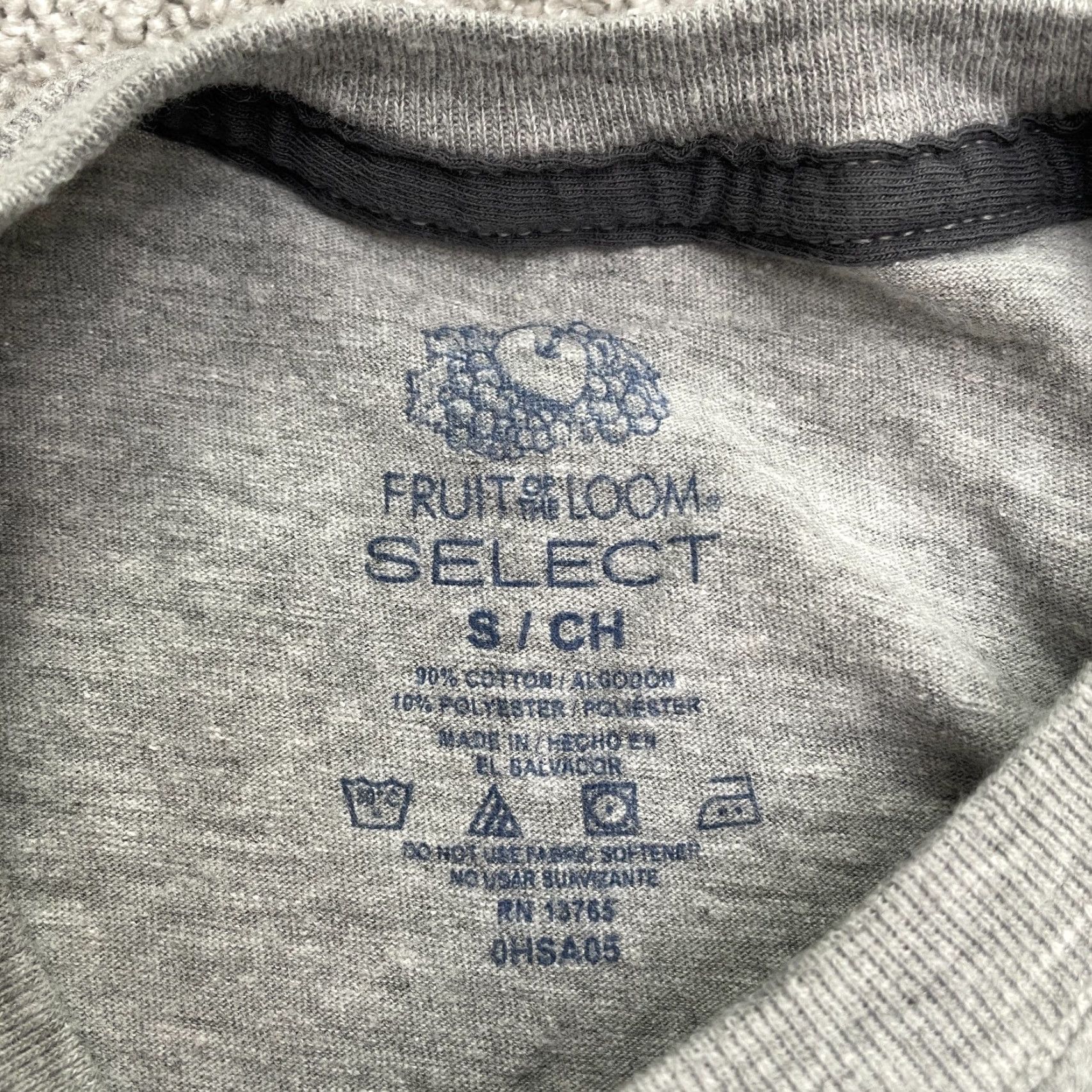 Fruit Of The Loom Fruit of the Loom Long Sleeve Shirt Unisex Small Gray Cotton Tee Classic Outdoor Size US S / EU 44-46 / 1 - 4 Thumbnail