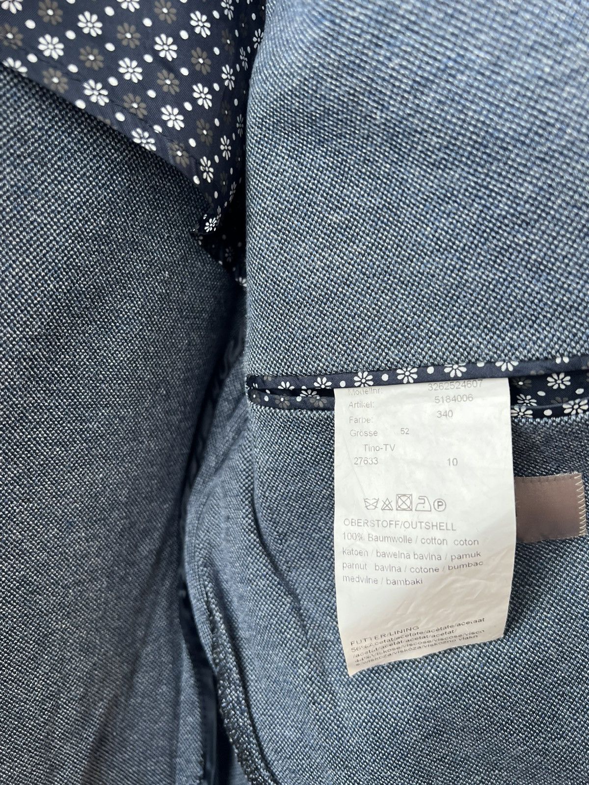 Louis Feraud LOUIS FERAUD PARIS MADE IN ITALY BLUE MENS SOLID BLAZER 52 Size 52R - 10 Thumbnail