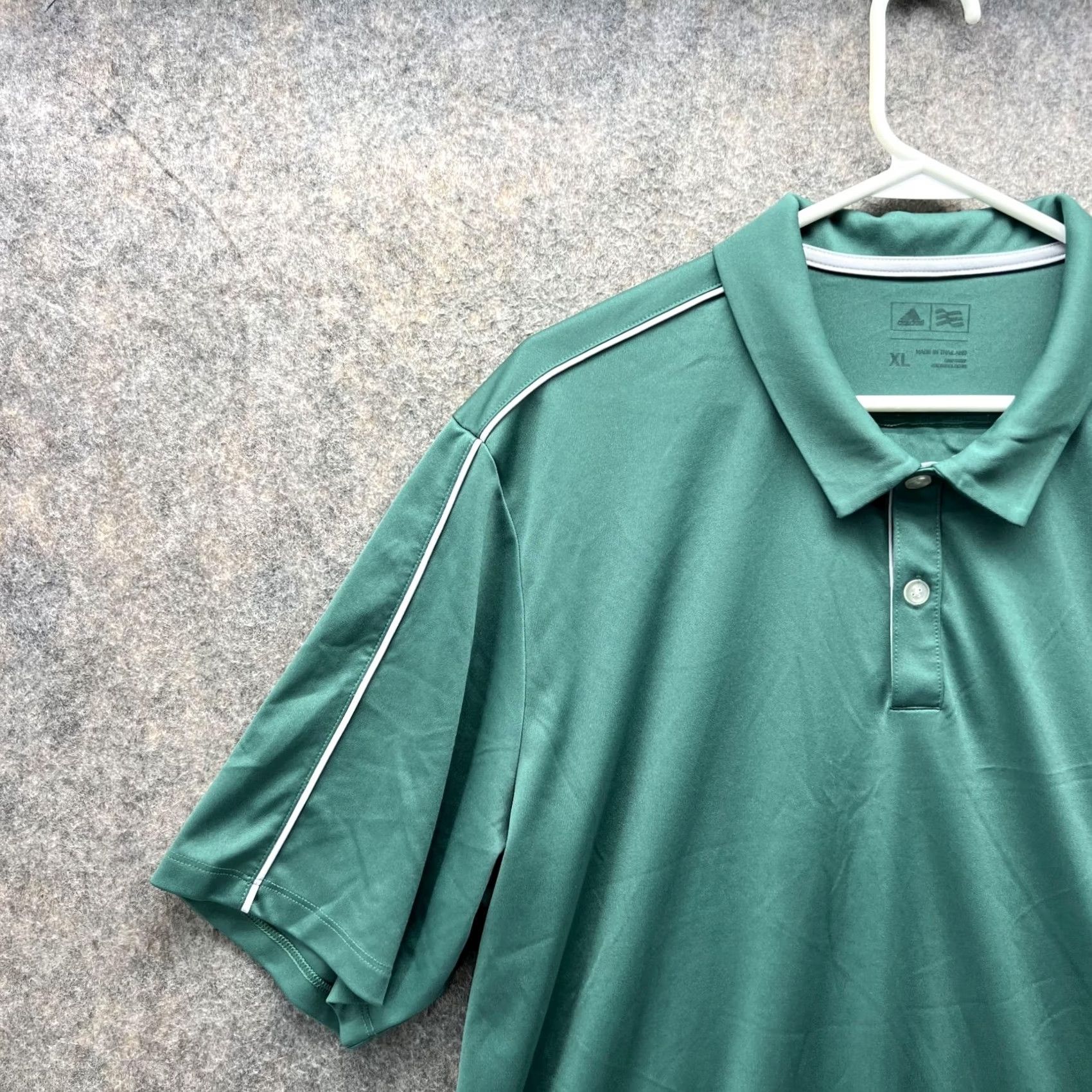Adidas VINTAGE Adidas Polo Shirt Men XL Green Athletic Polyester Golf Golfer VTG Size US XL / EU 56 / 4 - 3 Thumbnail