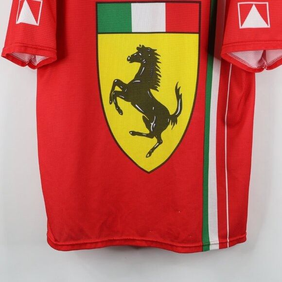 Ferrari × Vintage Vintage 90s Ferrari Racing All Over Print Collared Polo Size US L / EU 52-54 / 3 - 3 Thumbnail